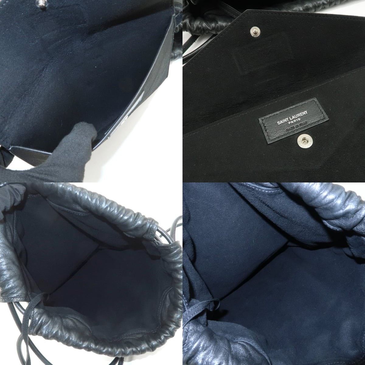 Saint Laurent Paris Saint Laurent Lambskin Drawstring Backpack Size ONE SIZE - 7 Thumbnail