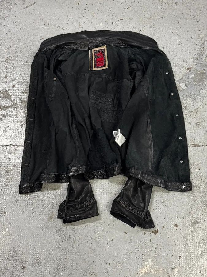 Marithe + Francois Girbaud Marithé + François Girbaud Black Avant-Garde Patches Leather Jacket Size M / US 6-8 / IT 42-44 - 7 Thumbnail