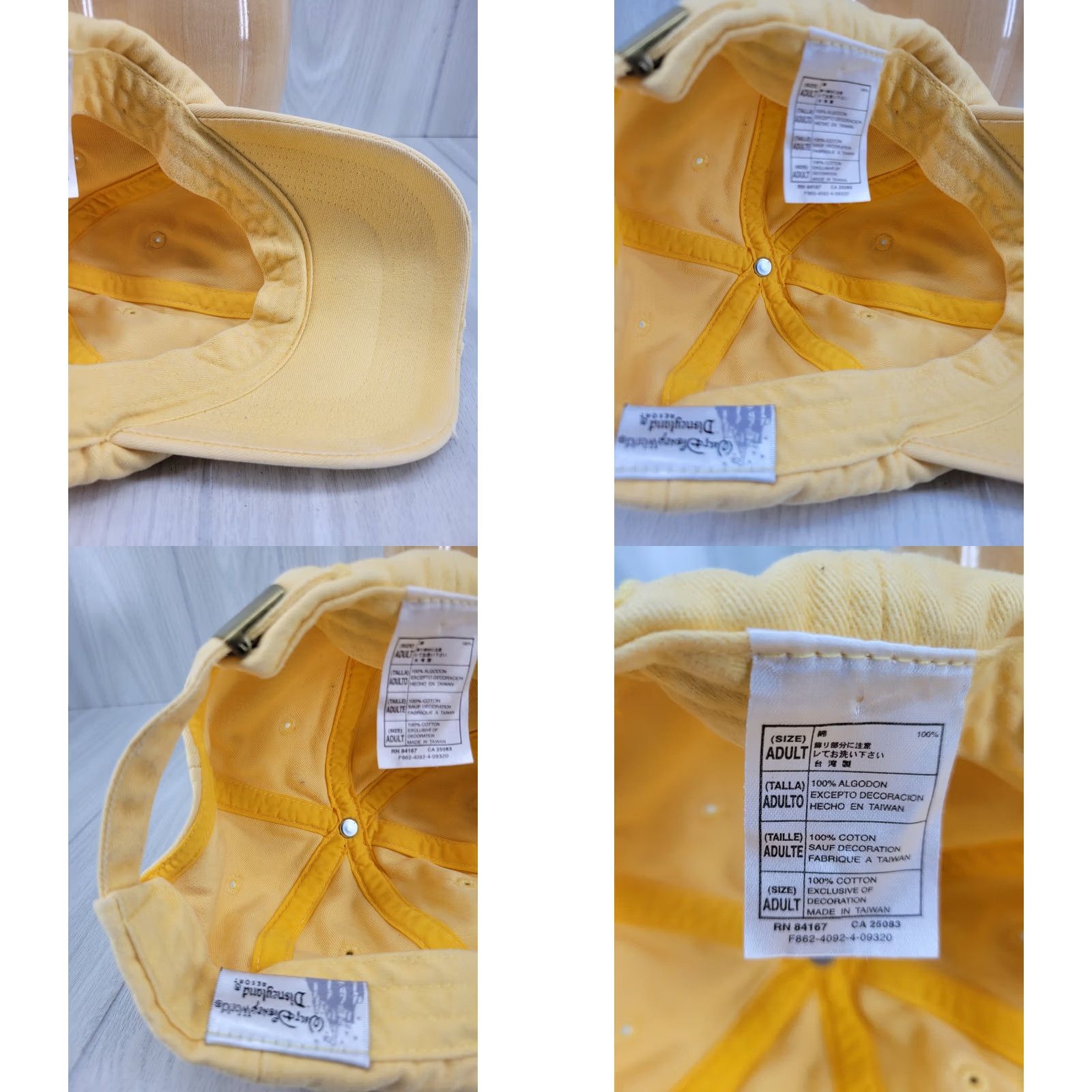 Disney VINTAGE Disney Property of Walt Disney World Strapback Dad Hat Cap Yellow Embroidered 71 Logo Hat Mens Adults Adjustable 2000s 90s Logo Disney World Size ONE SIZE - 8 Thumbnail