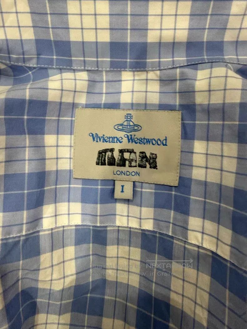 Vivienne Westwood Vivienne Westwood Blue and White Plaid Shirt Size S / US 4 / IT 40 - 2 Thumbnail