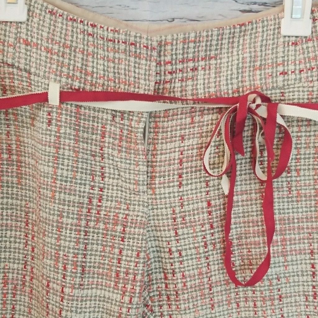 The Unbranded Brand Tom K Nguyen 70% silk textured cropped pants sz 2 Size 26" / US 2 / IT 38 - 2 Thumbnail