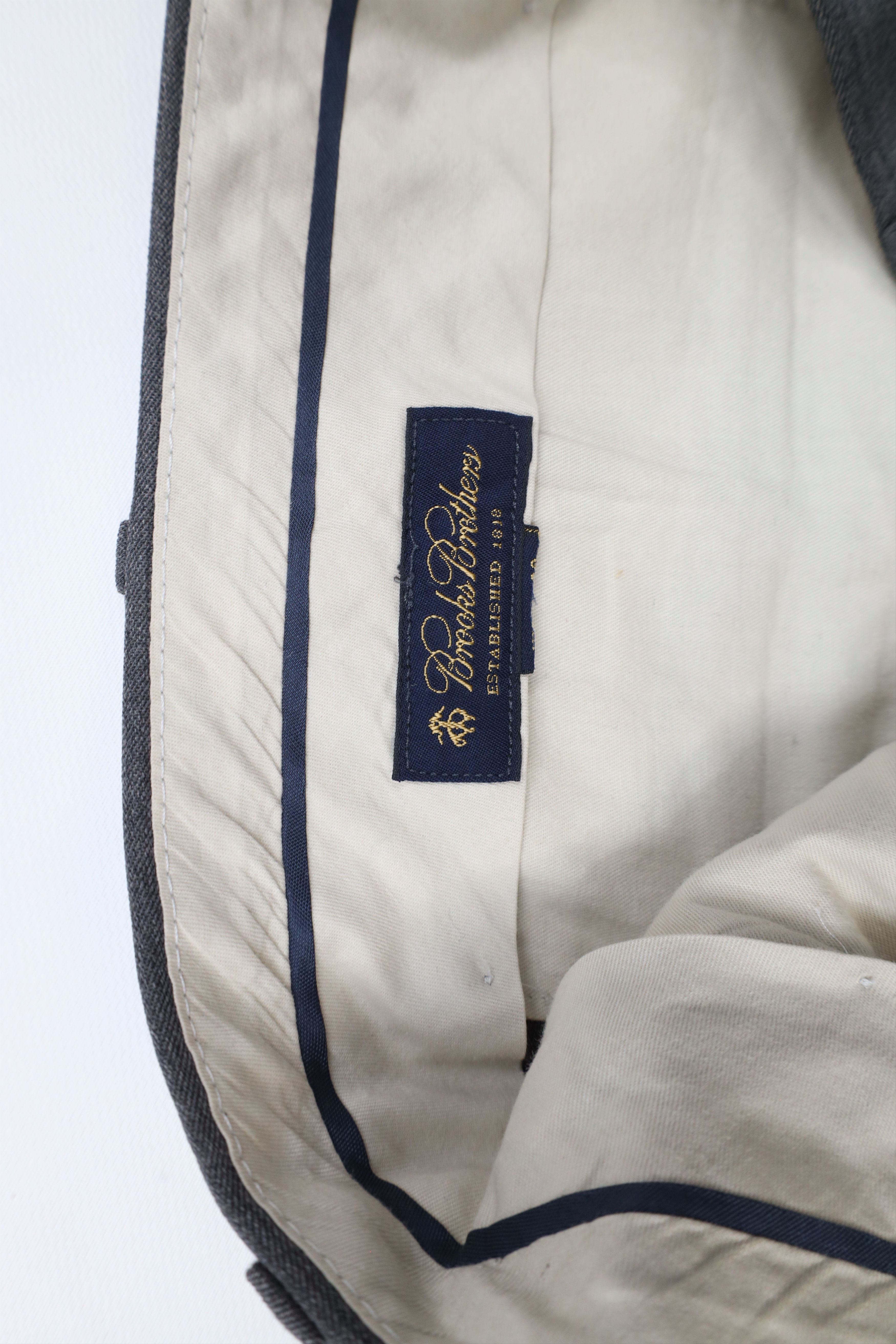 Brooks Brothers × Vintage Vintage Brooks Brothers Wide Leg Chino Pants Sharkskin Gray Size US 34 / EU 50 - 7 Thumbnail