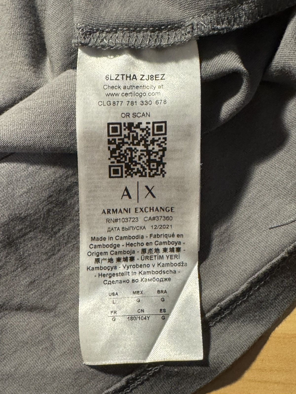 Armani Exchange Rare grey armani shirt Size US XL / EU 56 / 4 - 3 Thumbnail