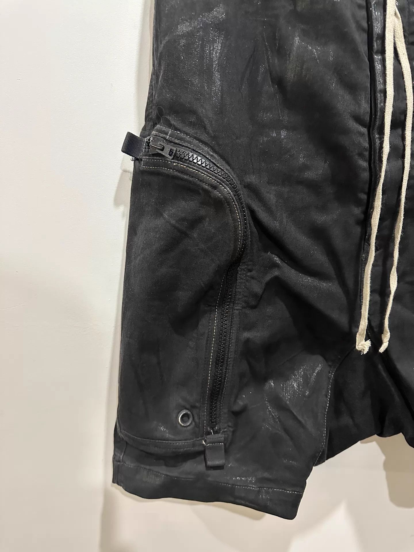 Rick Owens Rick Owens Waxed Big RO Pocket Dropped Crotch 7/8 Pants M Size US 32 / EU 48 - 2 Thumbnail