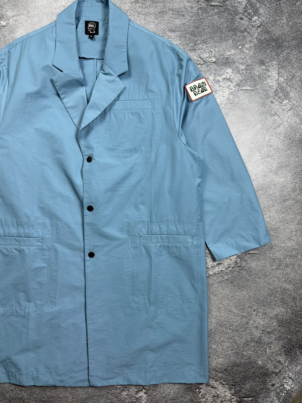 Brain Dead New Brain Dead Laboratory Topcoat Patch Logo Coat Jacket Size US L / EU 52-54 / 3 - 3 Thumbnail