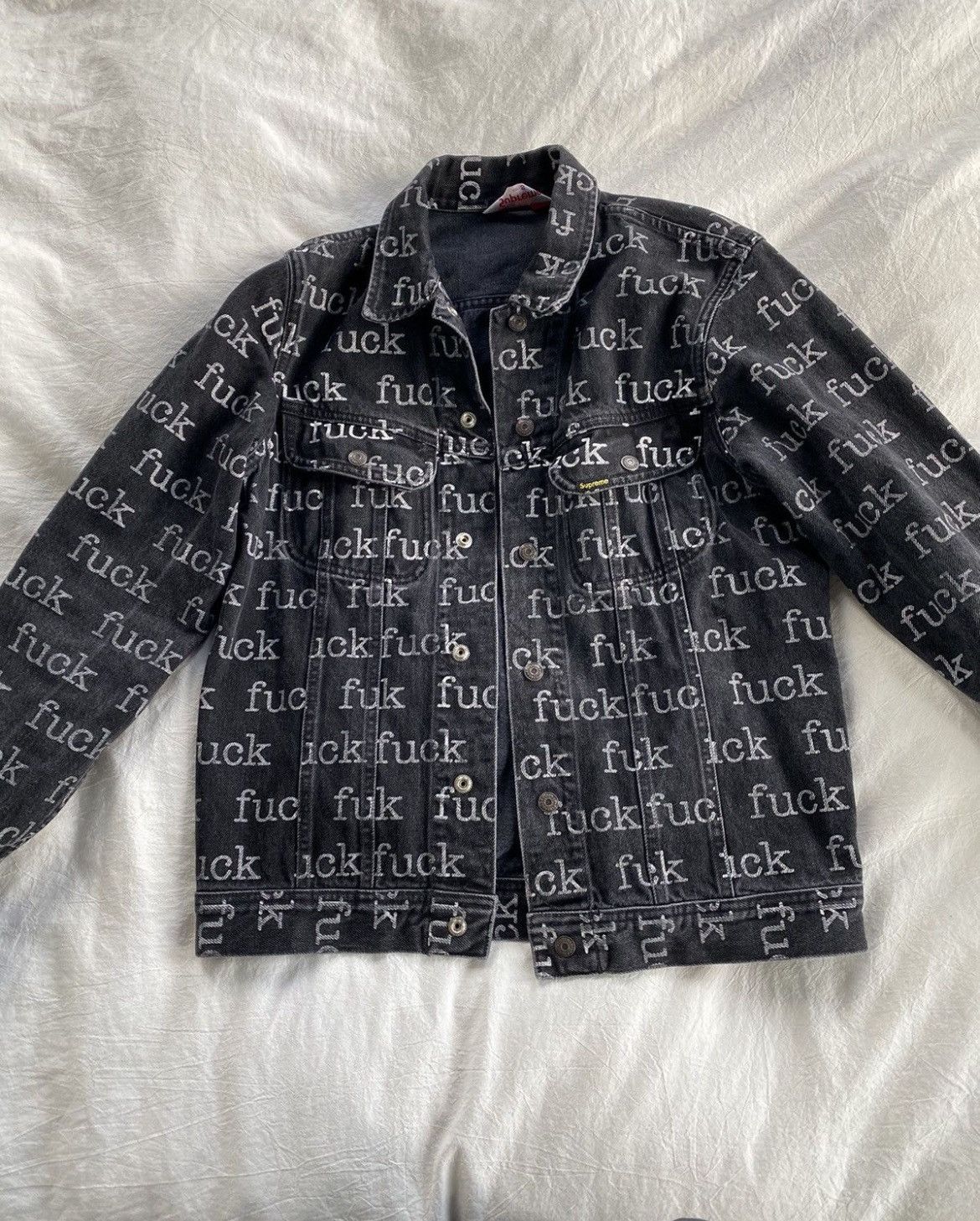 Supreme Supreme Archive Denim Jacquard Trucker Jacket (Blue