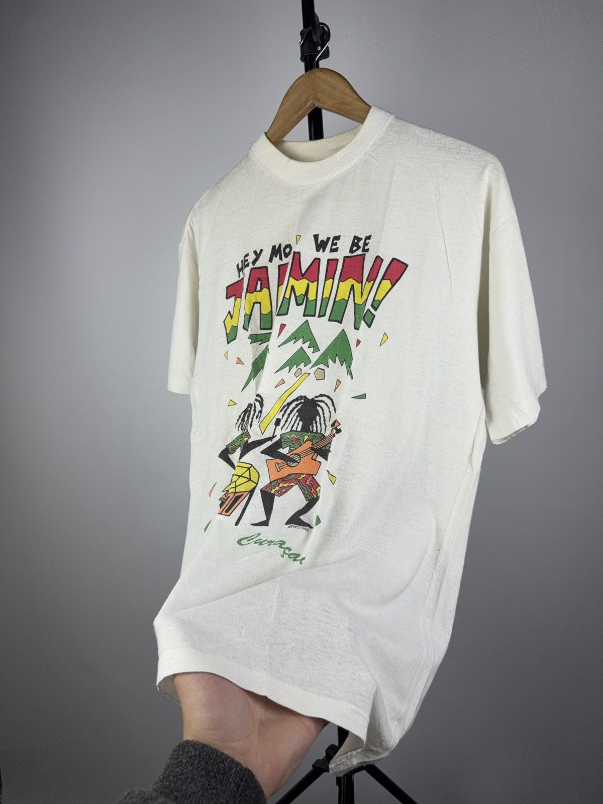 Band Tees Vintage 1990 Bob Marley Jammin Jamaica Retro Rare T Shirt Size US XL / EU 56 / 4 - 8 Thumbnail