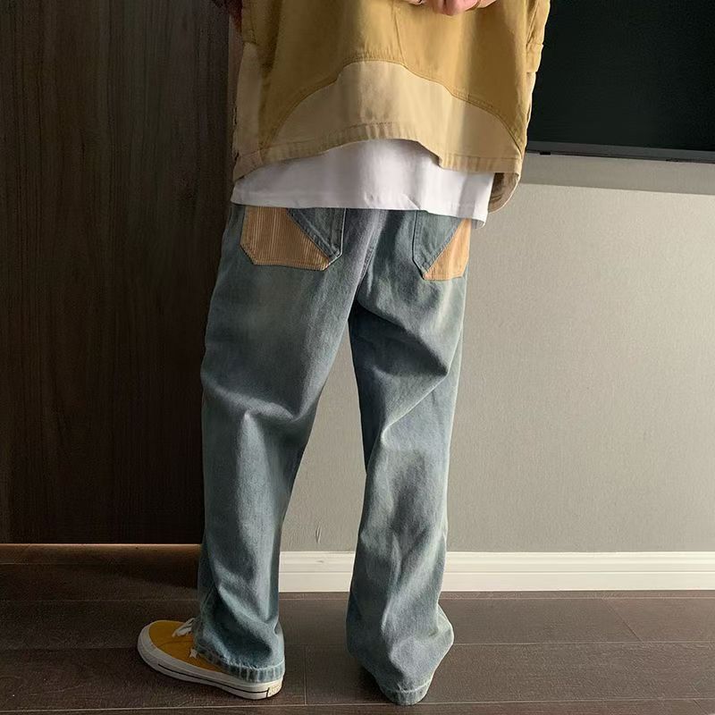 Japanese Brand × Jean Blue washed retro all-match straight loose jeans Size US 32 / EU 48 - 4 Thumbnail
