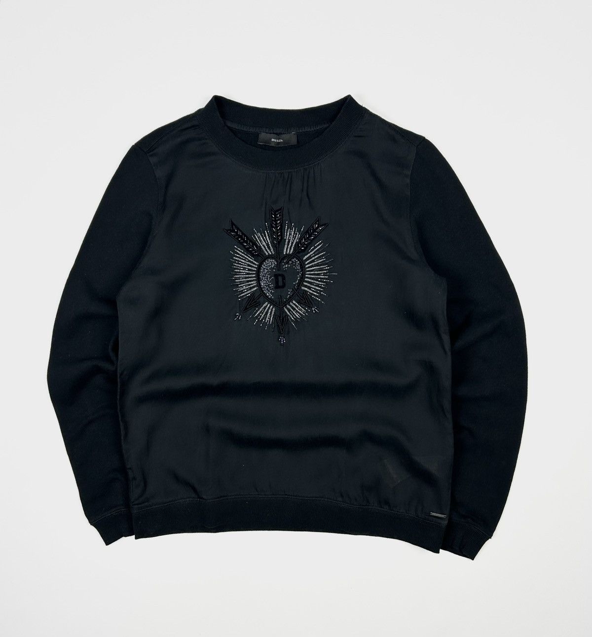 Diesel × Juicy Couture × Moschino Y2k Diesel Heart embroidered logo rare Sweatshirt Size M / US 6-8 / IT 42-44 - 1 Thumbnail