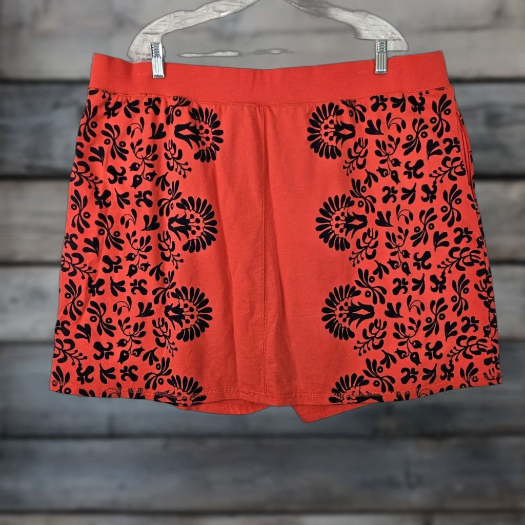 Vintage Lemon Way Skort Womens 2X Red Pull On Cotton Blend Activewear A-Line Short Skirt Womens 2X Size ONE SIZE - 1 Thumbnail