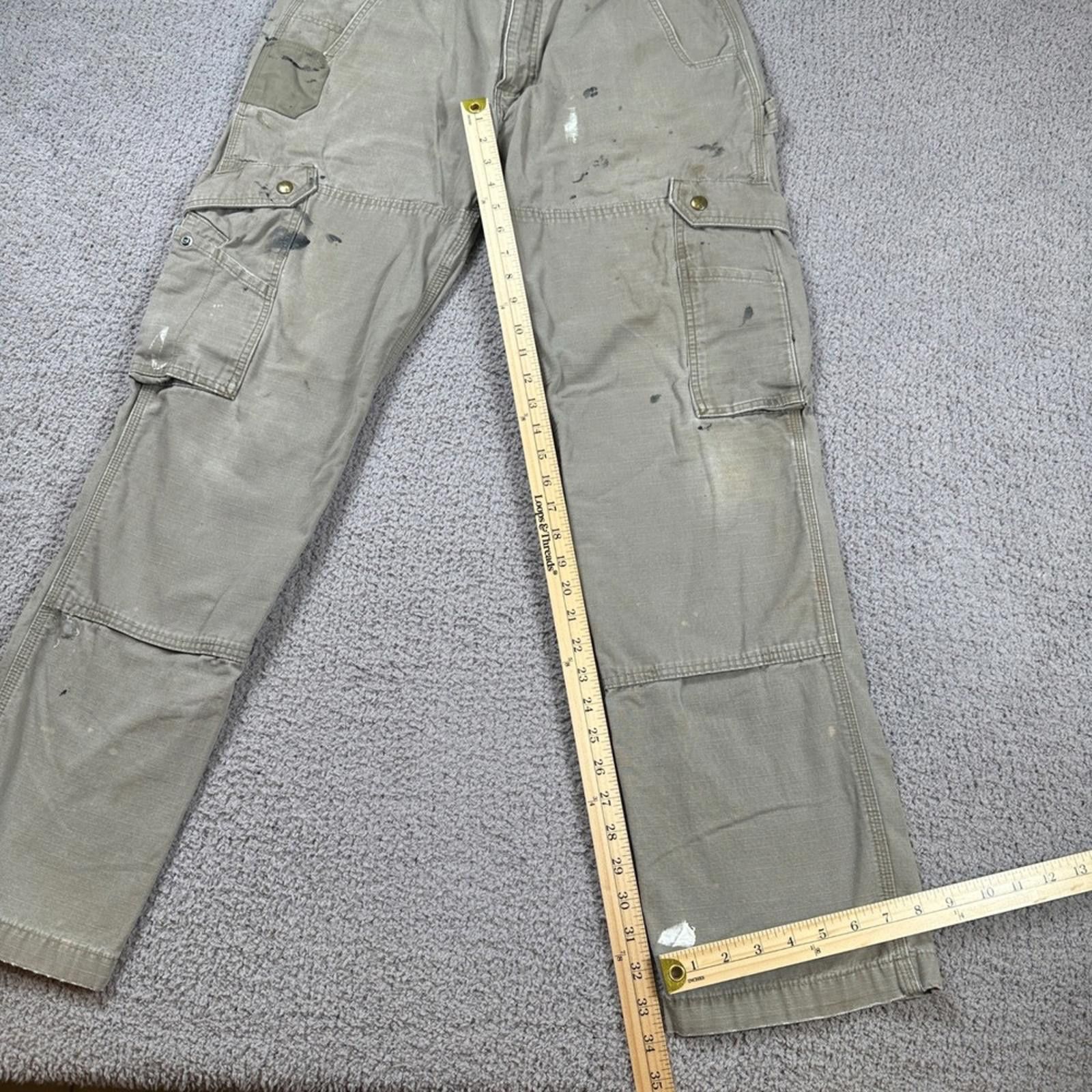 Carhartt Carhartt B342 DES Relaxed Fit Cargo Pants 34x34 Khaki Men Size US 34 / EU 50 - 4 Thumbnail