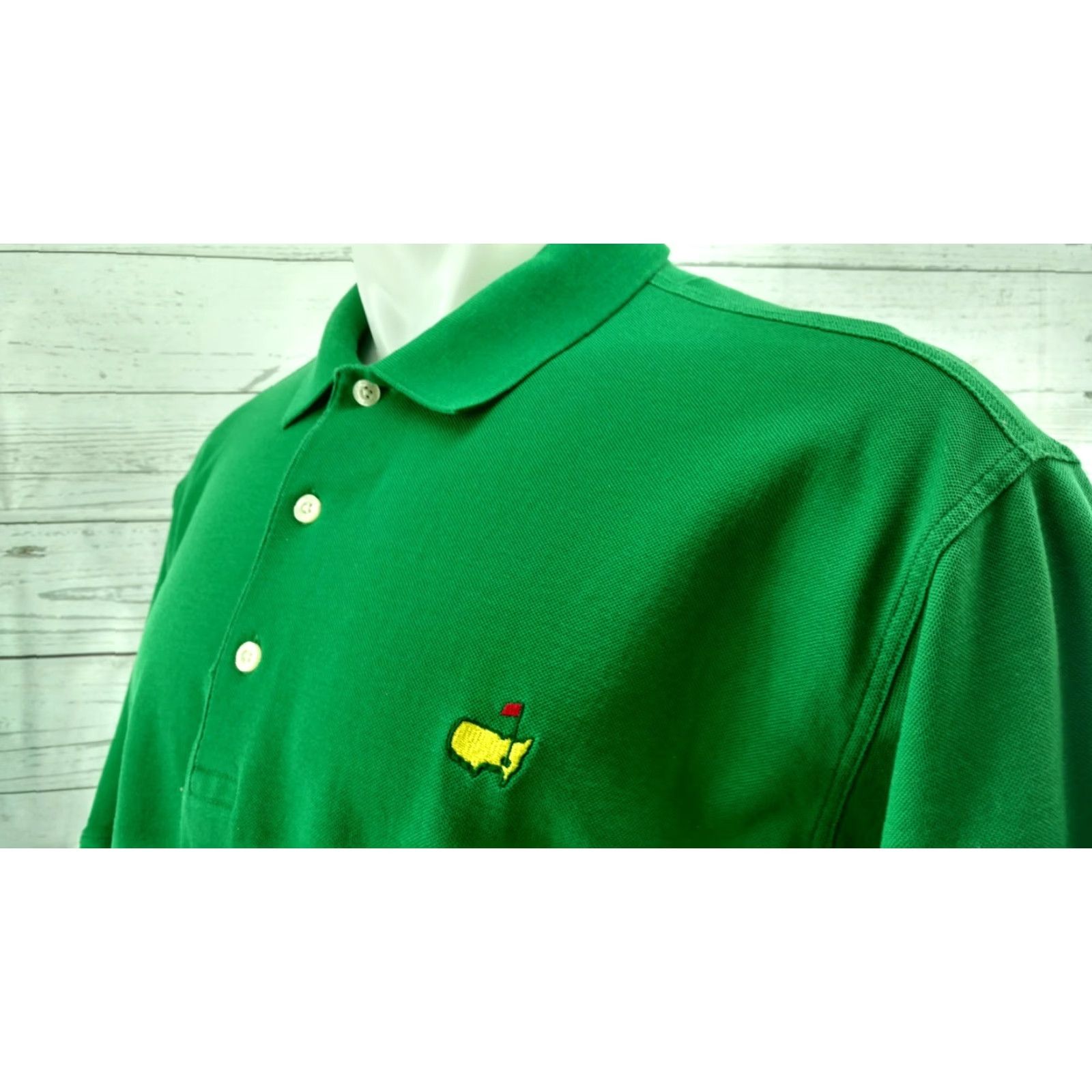 Vintage Masters Collection Mens Augusta Nationals Logo Golf Cotton Polo Shirt Green XL Size US XL / EU 56 / 4 - 3 Thumbnail
