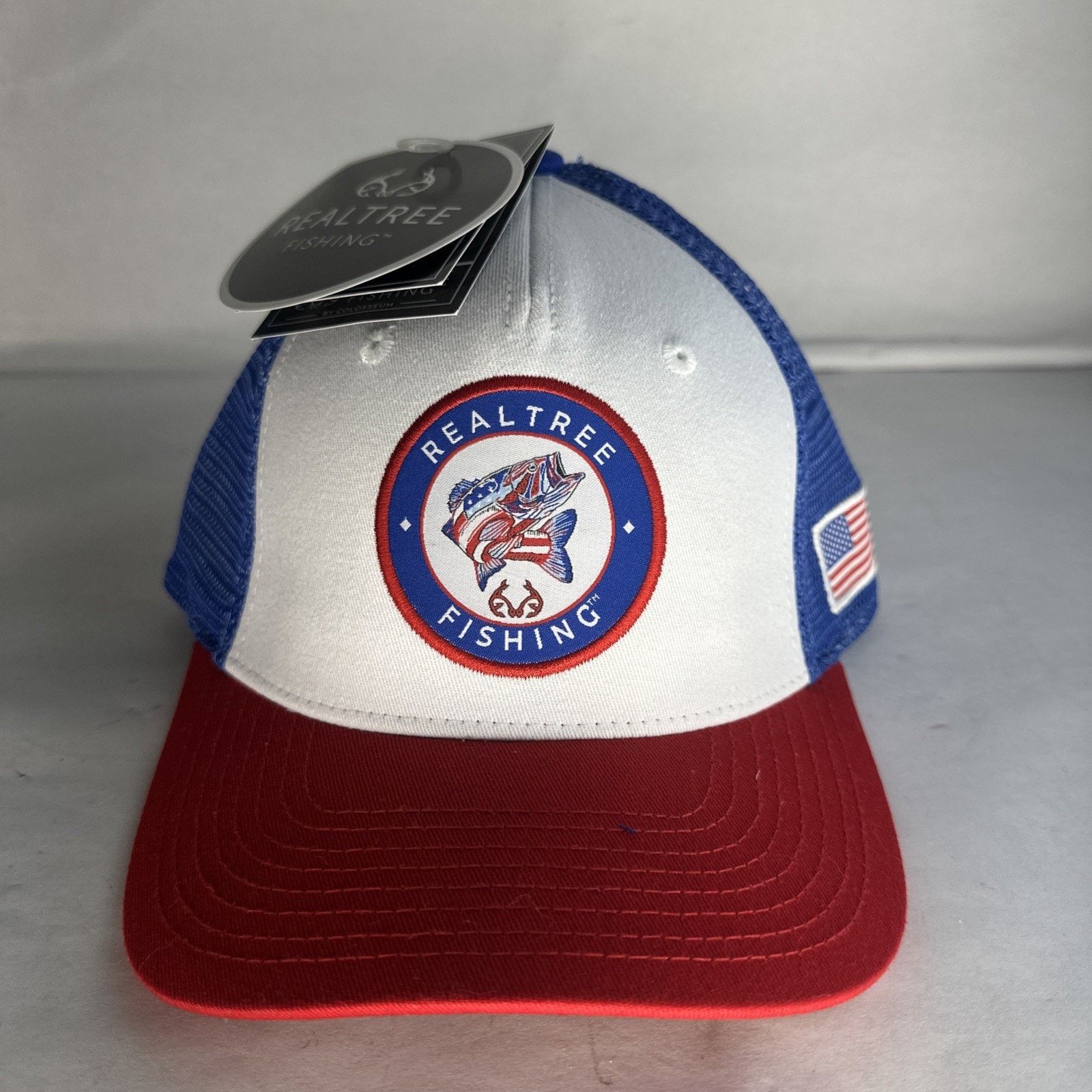Realtree REALTREE Fishing - Ameri-Bass II USA Trucker Hat Size ONE SIZE - 1 Thumbnail