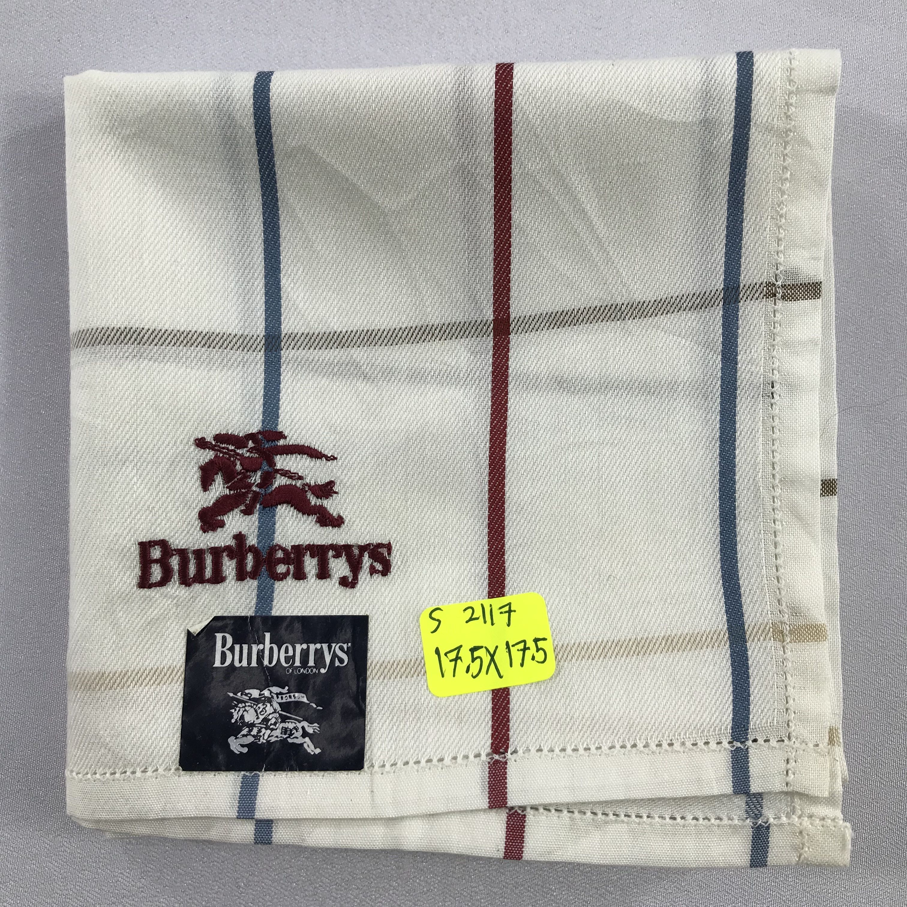 Burberry × Vintage Burberry Bandana / Handkerchief / Neckerchief - S2117 Size ONE SIZE - 5 Thumbnail