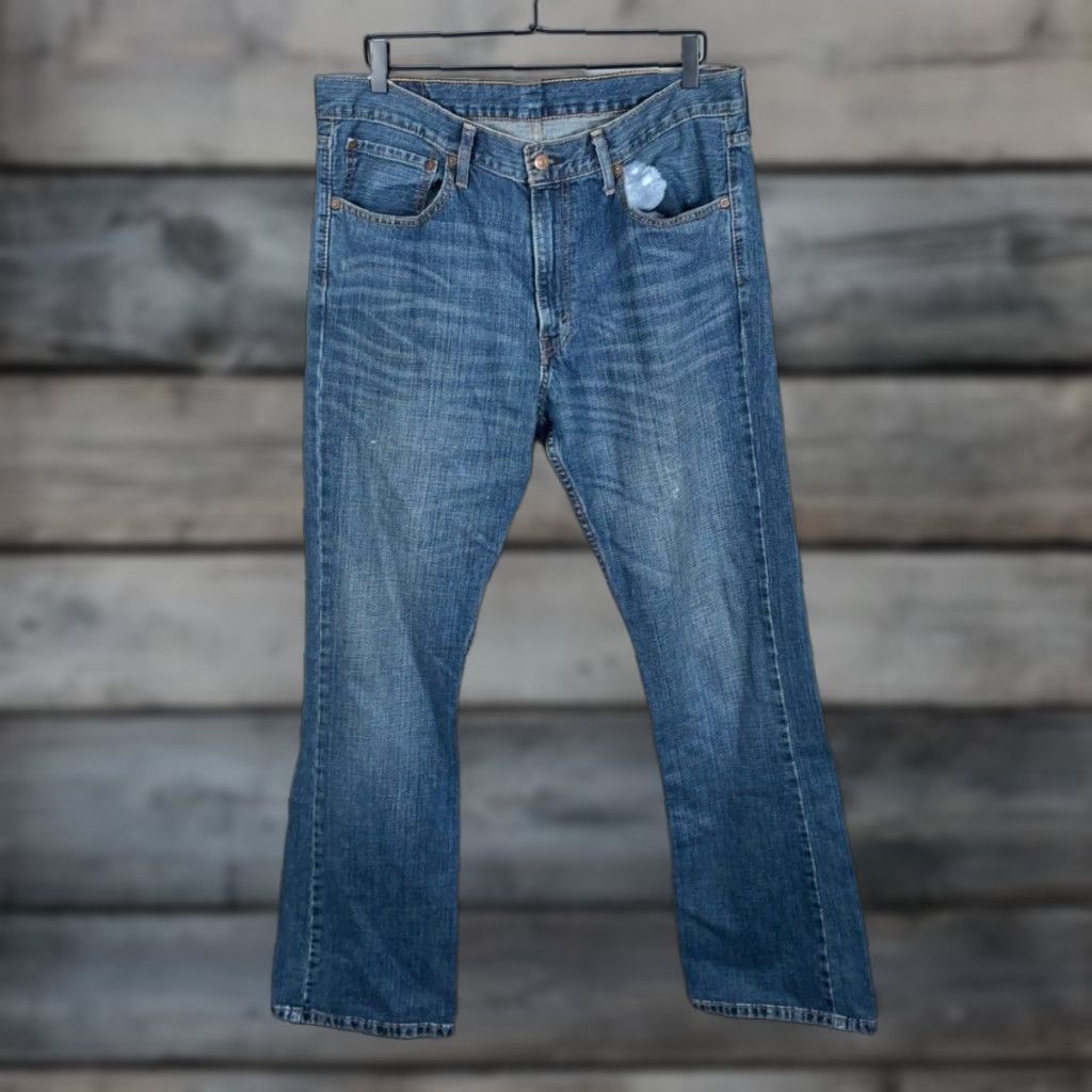 Levi's VINTAGE Levi's Jeans Bootcut 527 36 x 31 Men's Denim Blue Paint Marks 5-Pocket Retro Grunge Mens Size 36 Regular Inseam 31 Size US 36 / EU 52 - 1 Thumbnail