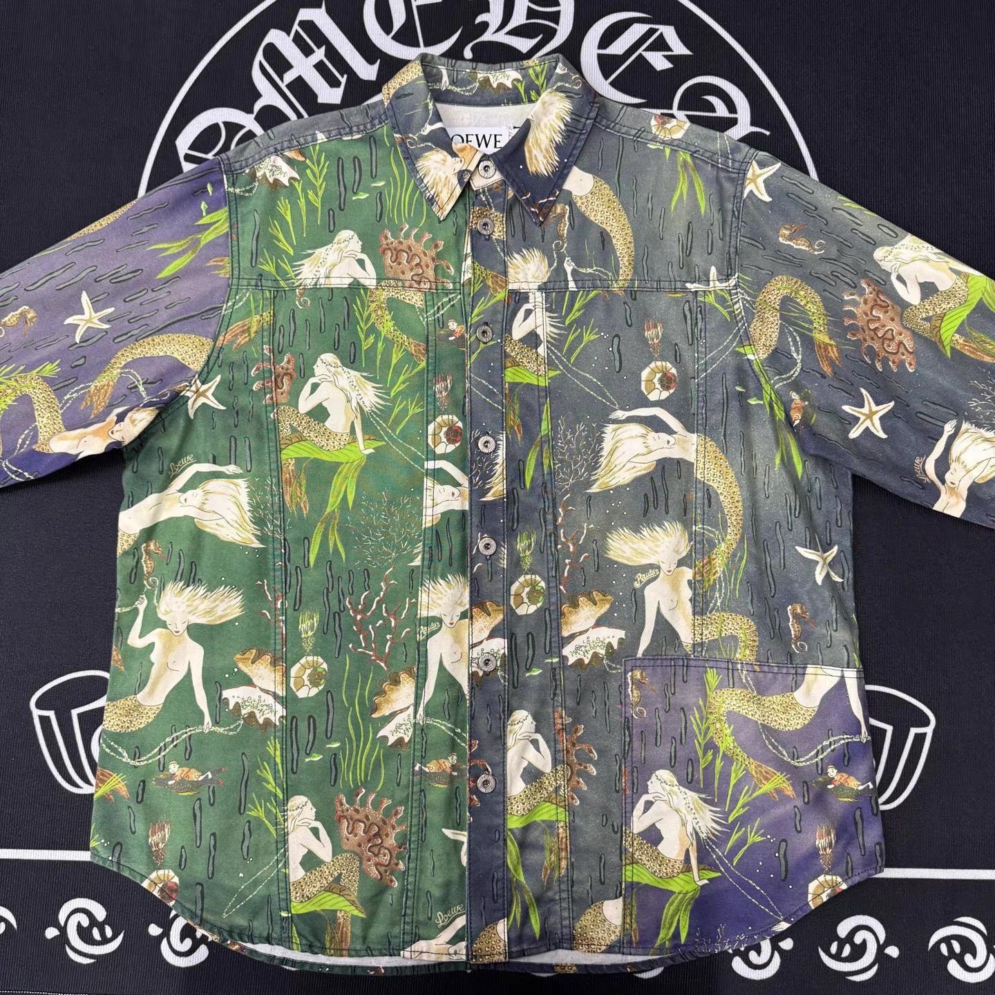 Loewe Mermaid & Sea Life Print Button-Up Shirt Size US L / EU 52-54 / 3 - 1 Thumbnail