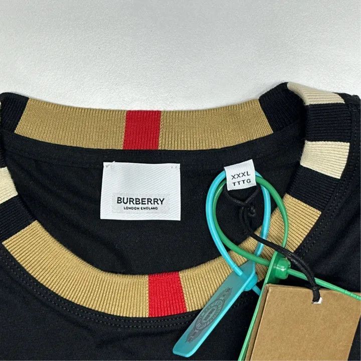 Burberry Burberry Embroidered Logo Black Short Sleeve T-Sh