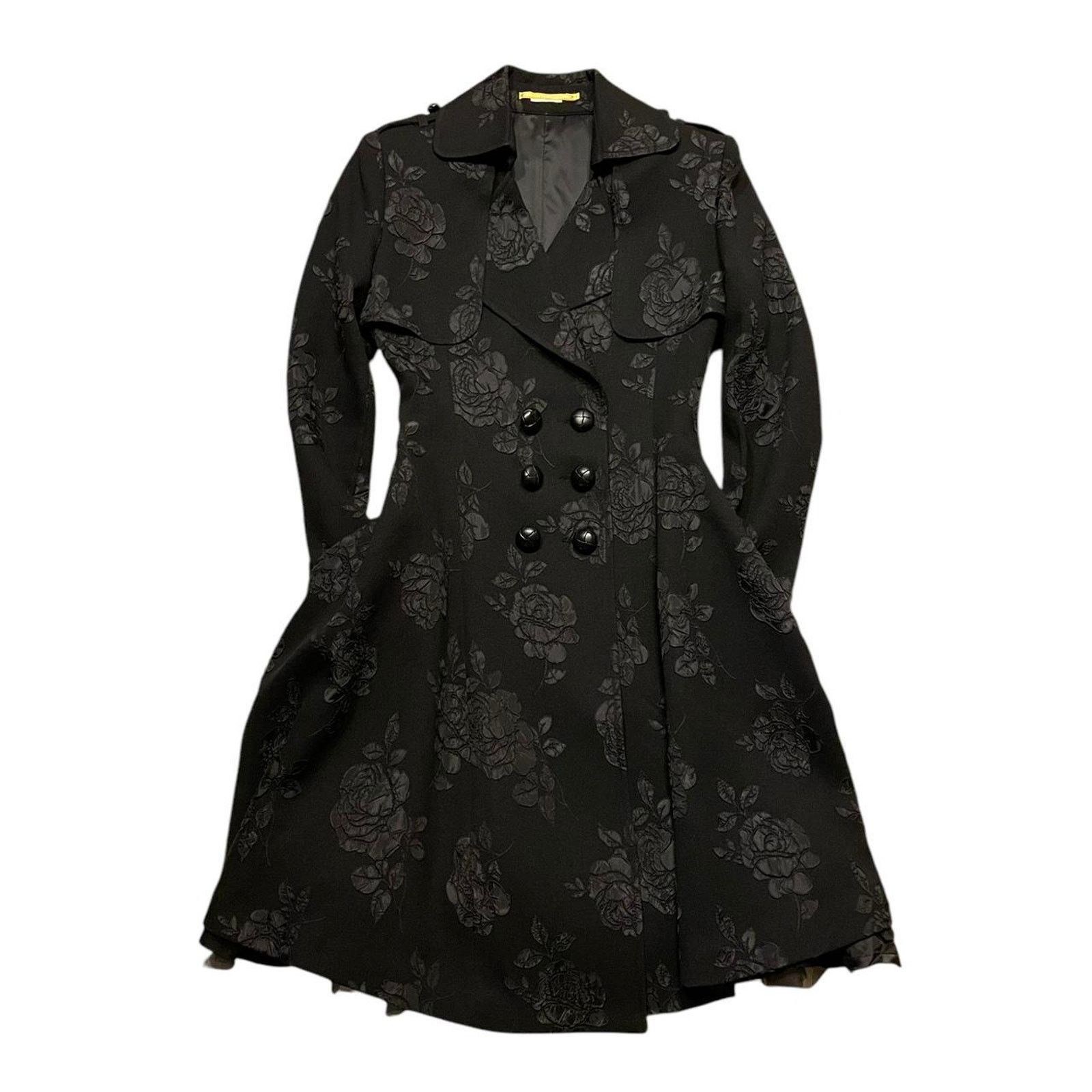 Vintage RARE VTG Trelise Cooper Gothic Brocade Fit and Flare coat Size M / US 6-8 / IT 42-44 - 3 Thumbnail