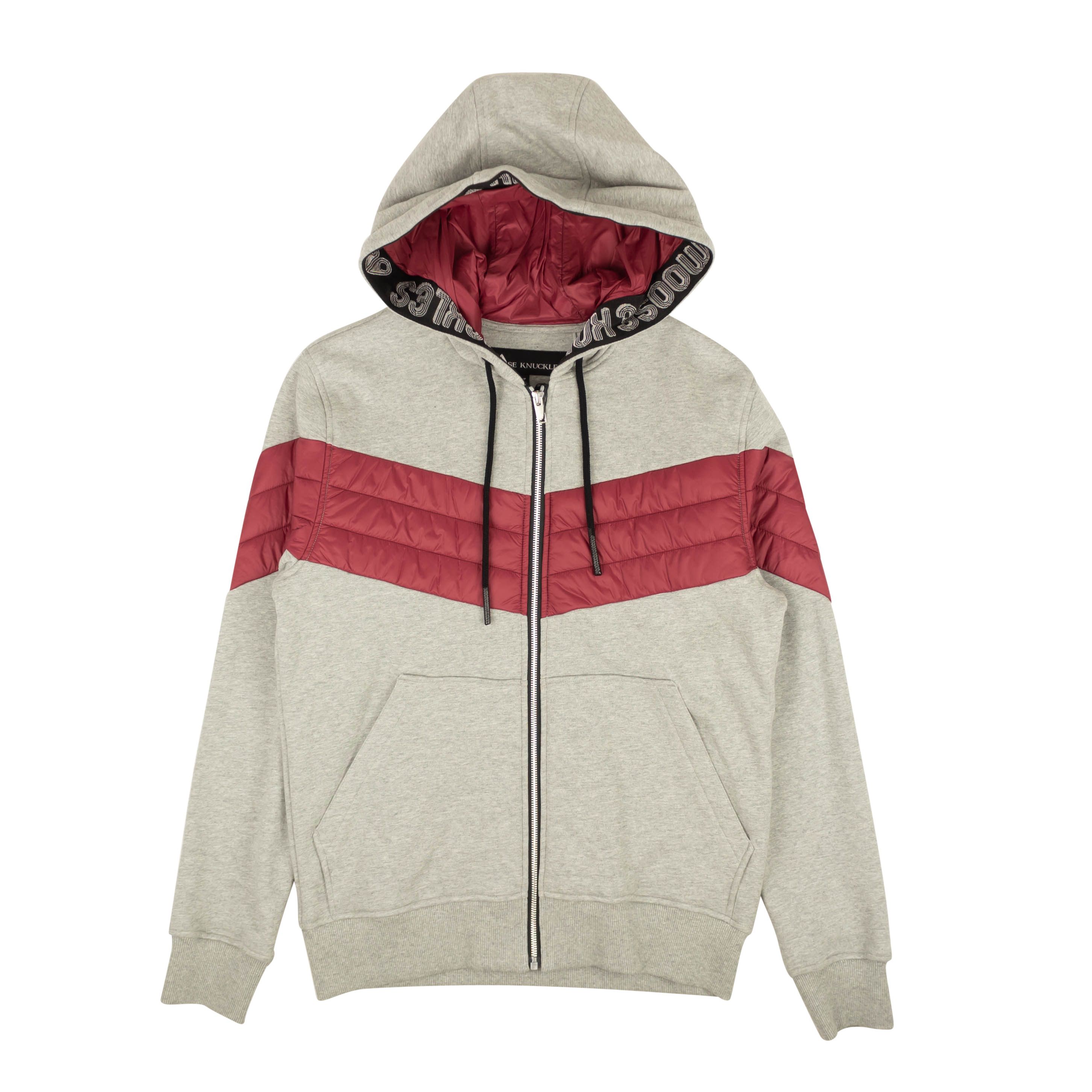 image of Moose Knuckles Gray Concordia Hoodie Sweatshirt Size L, Men's