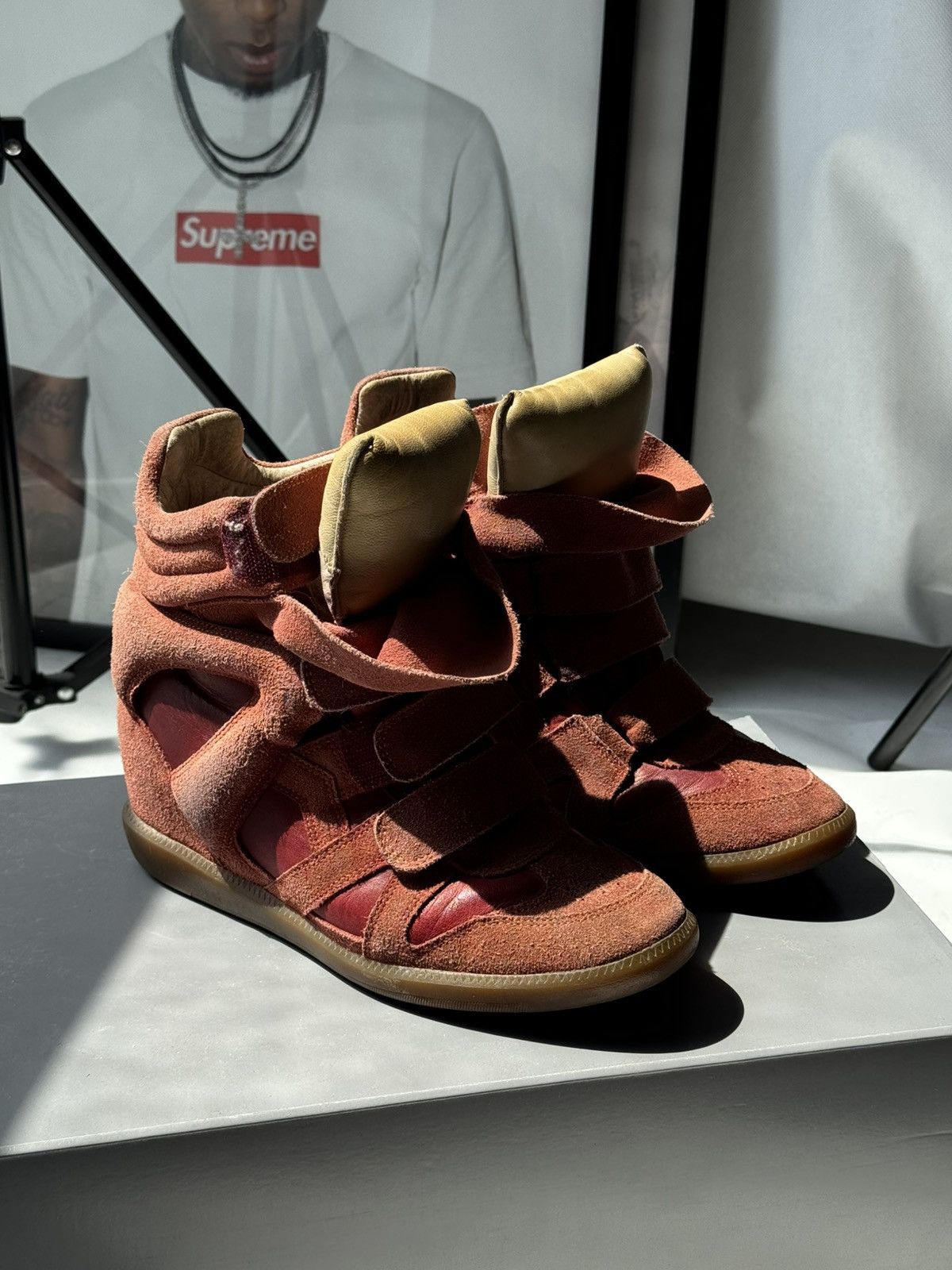 Isabel Marant Isabel Marant Bekett sneakers shoes Washed Suede Wedge Size US 11 / IT 41 - 6 Thumbnail