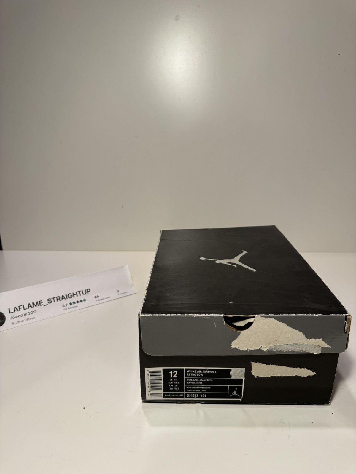 Jordan Brand Nike Jordan Retro 5 White Low Size US 12 / EU 45 - 16 Thumbnail
