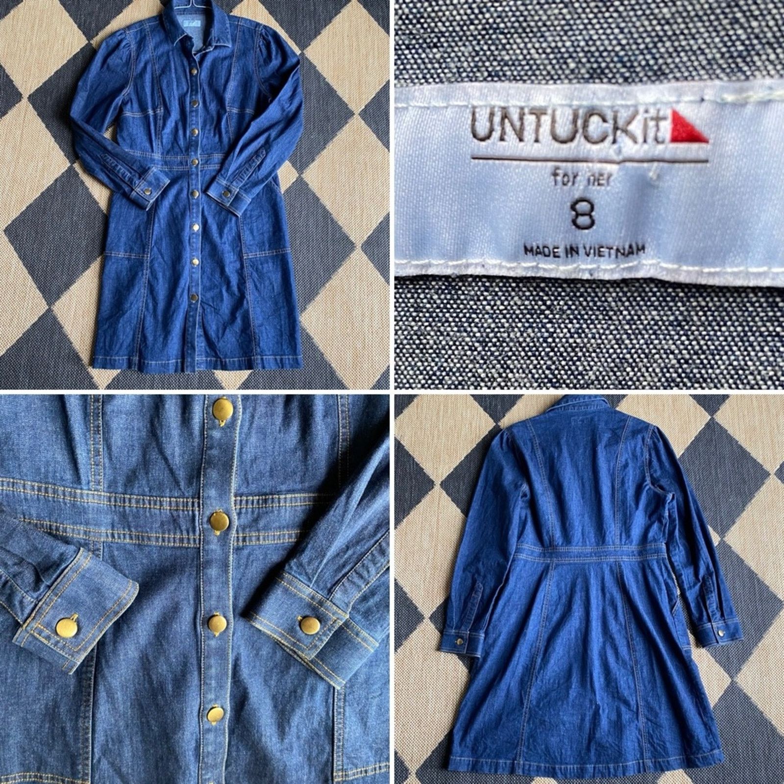 UNTUCKit UNTUCKit • Annie Cotton Lycra Women’s Denim Shirt Dress 8 Size M / US 6-8 / IT 42-44 - 1 Thumbnail