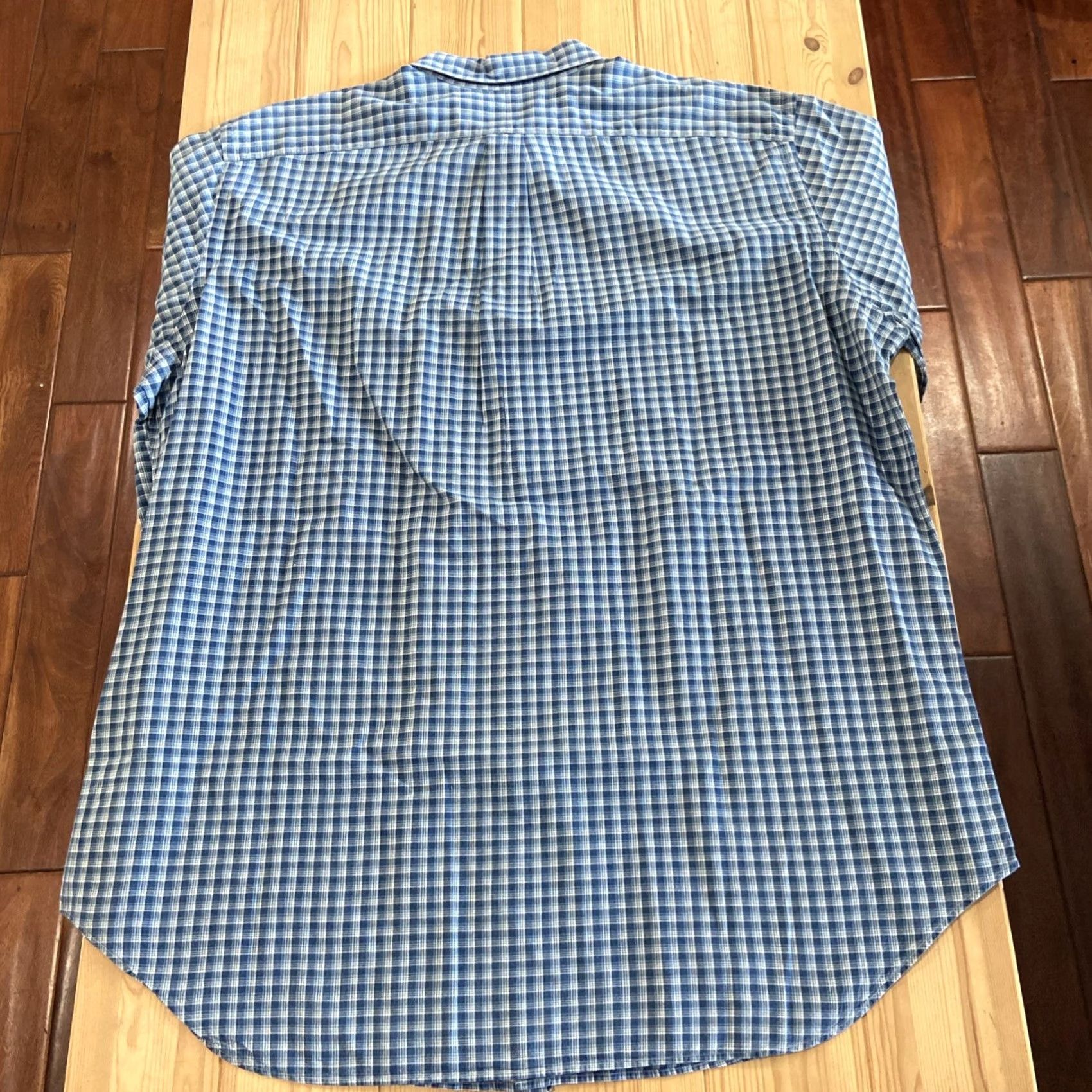 Ralph Lauren Ralph Lauren Indigo Oxford Blue Plaid Short Sleeve Button-Down Shirt 2XLT Mens Size US XXL / EU 58 / 5 - 6 Thumbnail
