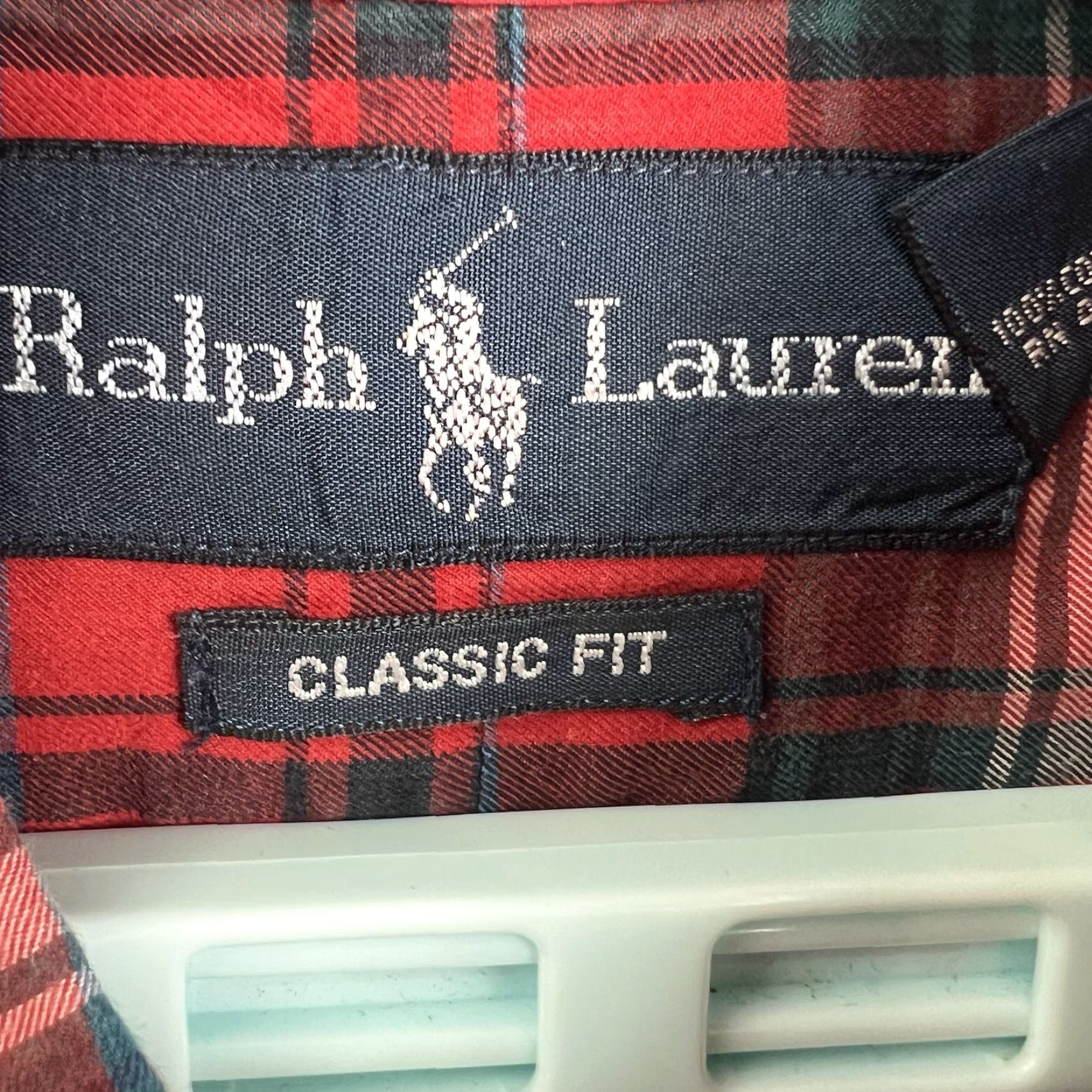 Ralph Lauren VINTAGE? No. Ralph Lauren Plaid Classic Fit Button-Down Shirt Mens 2XL Red/Blue Cotton LS Size US XXL / EU 58 / 5 - 6 Thumbnail