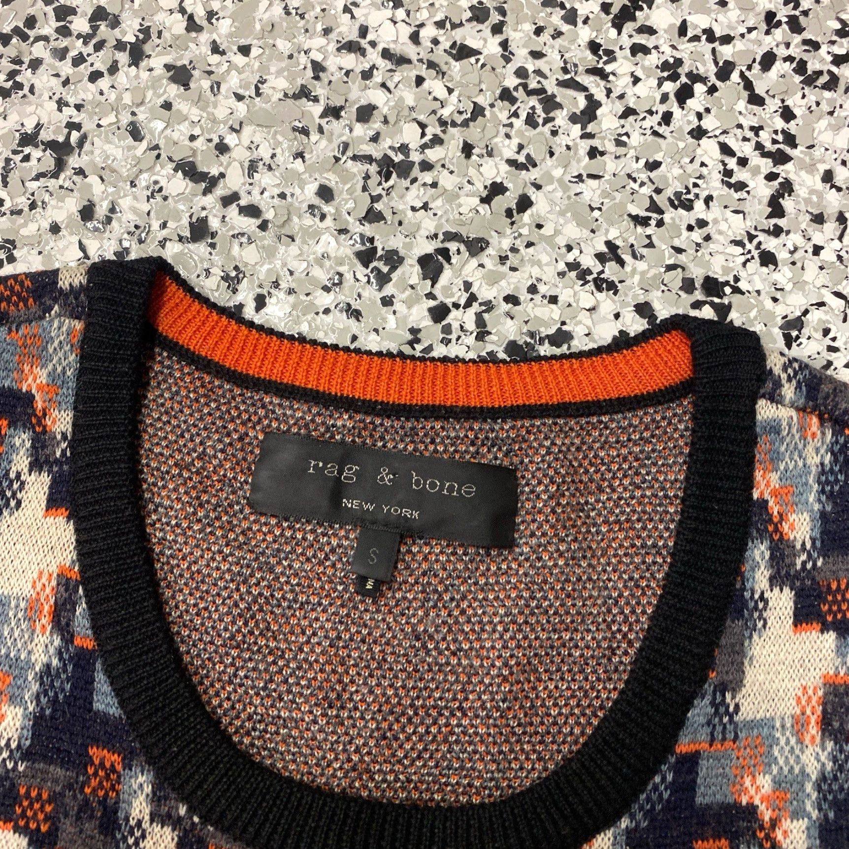 Rag & Bone Rag & Bone Sweater Women's S Geometric Knit Crewneck Wool Blend Size S / US 4 / IT 40 - 2 Thumbnail
