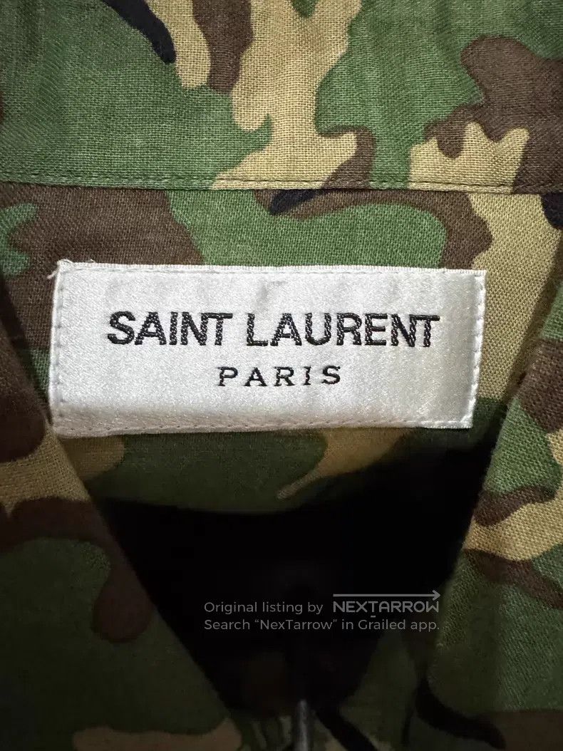 Saint Laurent Paris Saint Laurent Paris size 41 Original Camouflage Men's Shirt Size US XL / EU 56 / 4 - 5 Thumbnail
