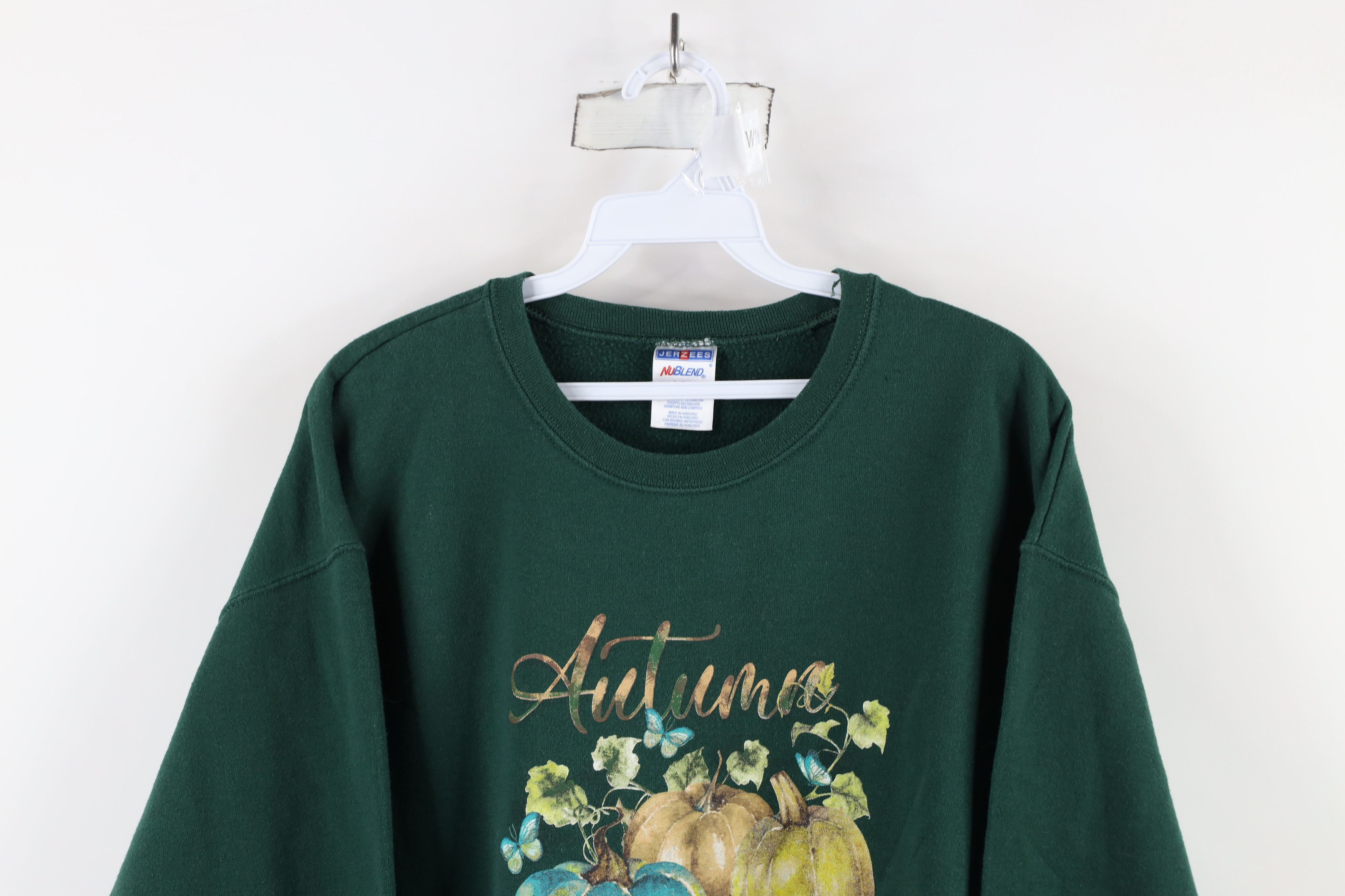Vintage Vintage 90s Streetwear Pumpkins Crewneck Sweatshirt Green Size L / US 10 / IT 46 - 2 Thumbnail