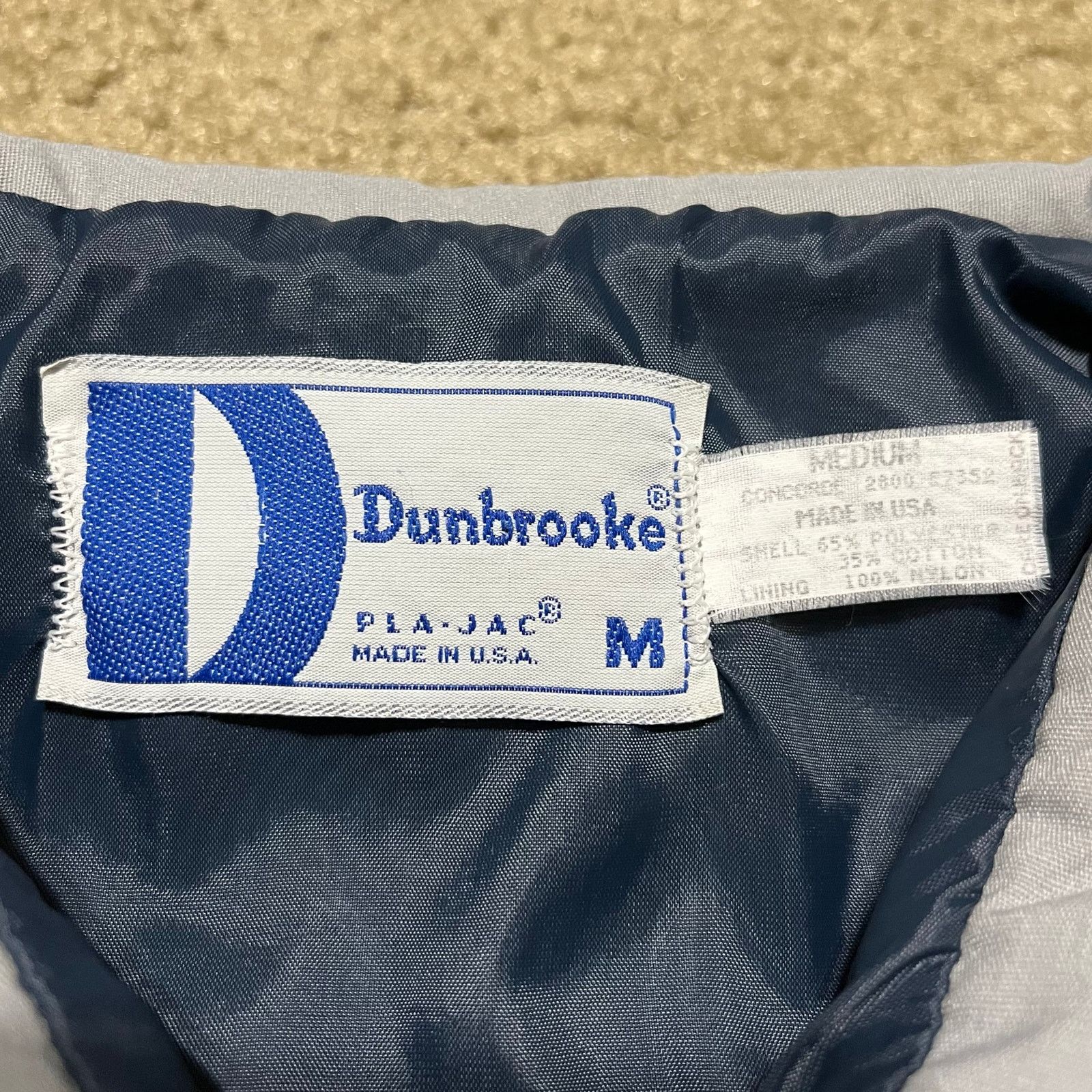 Dunbrooke Vintage 90s Dunbrooke 90s Navy and Grey Racing Jacket Medium Size US M / EU 48-50 / 2 - 3 Thumbnail