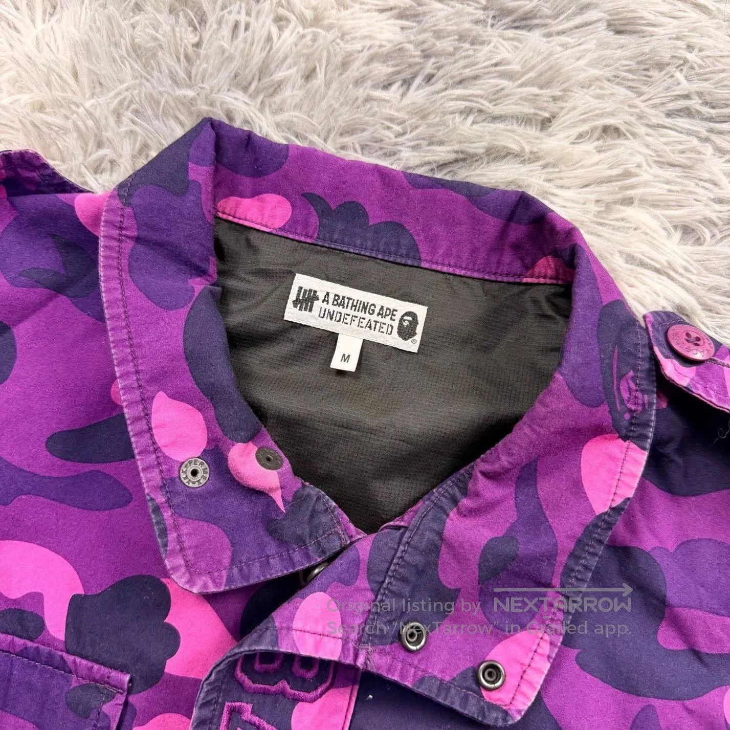 Bape bape x undefeated purple camo work shirt. Size US L / EU 52-54 / 3 - 3 Thumbnail