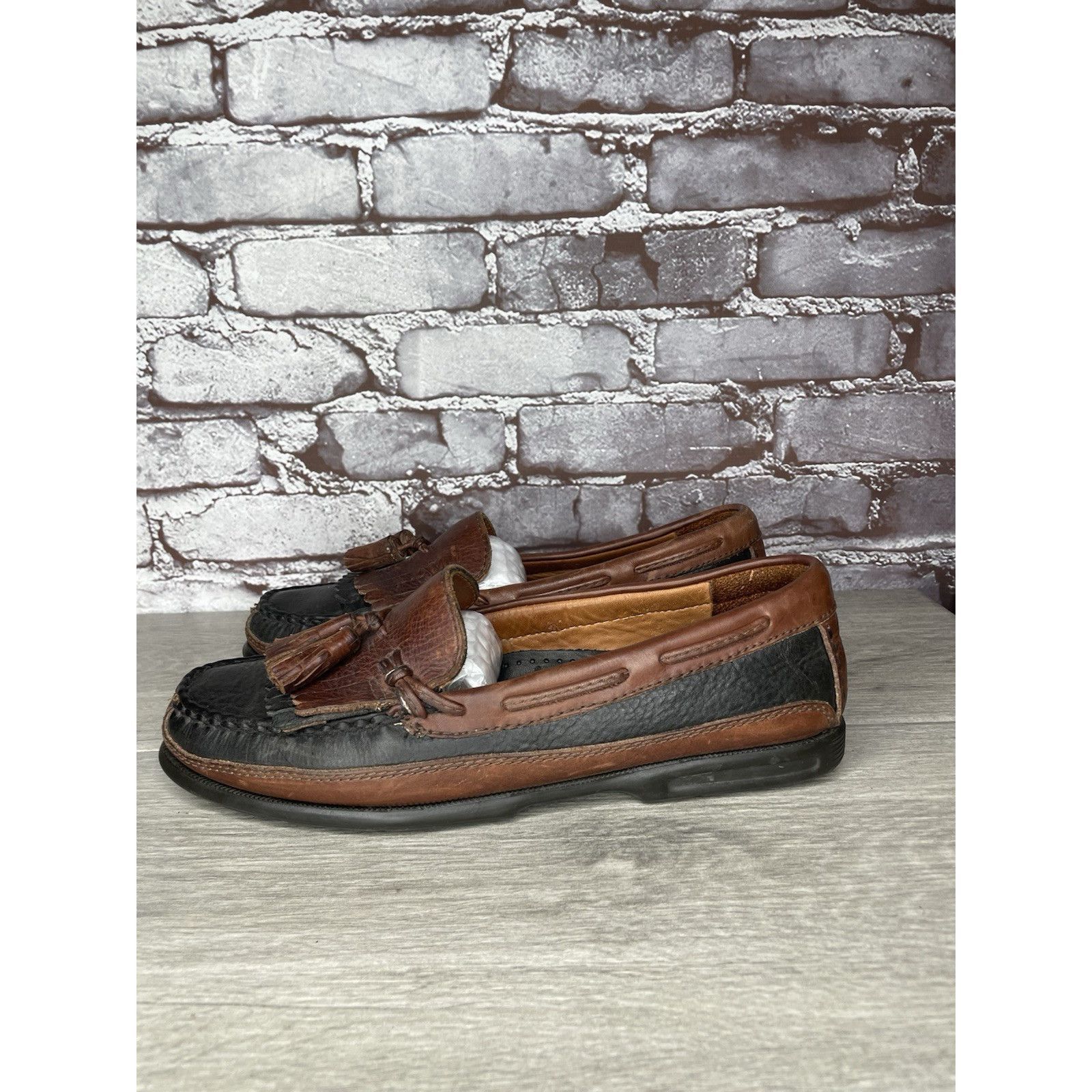 Johnston & Murphy Johnston & Murphy Passport Brown Black Kiltie Tassel Loafer Size US 9 / EU 42 - 13 Thumbnail