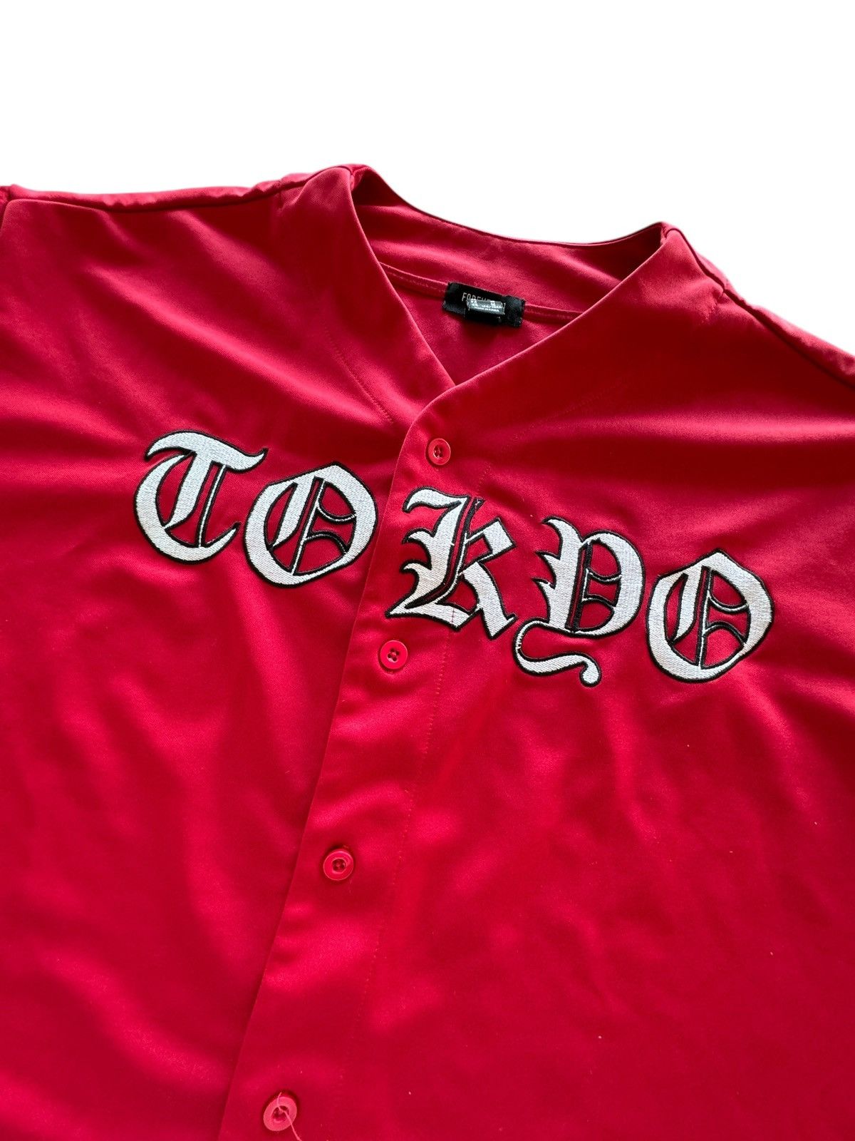 Forever 21 Embroidered Forever 21 ‘Tokyo’ Red and Black Jersey Size US M / EU 48-50 / 2 - 2 Thumbnail