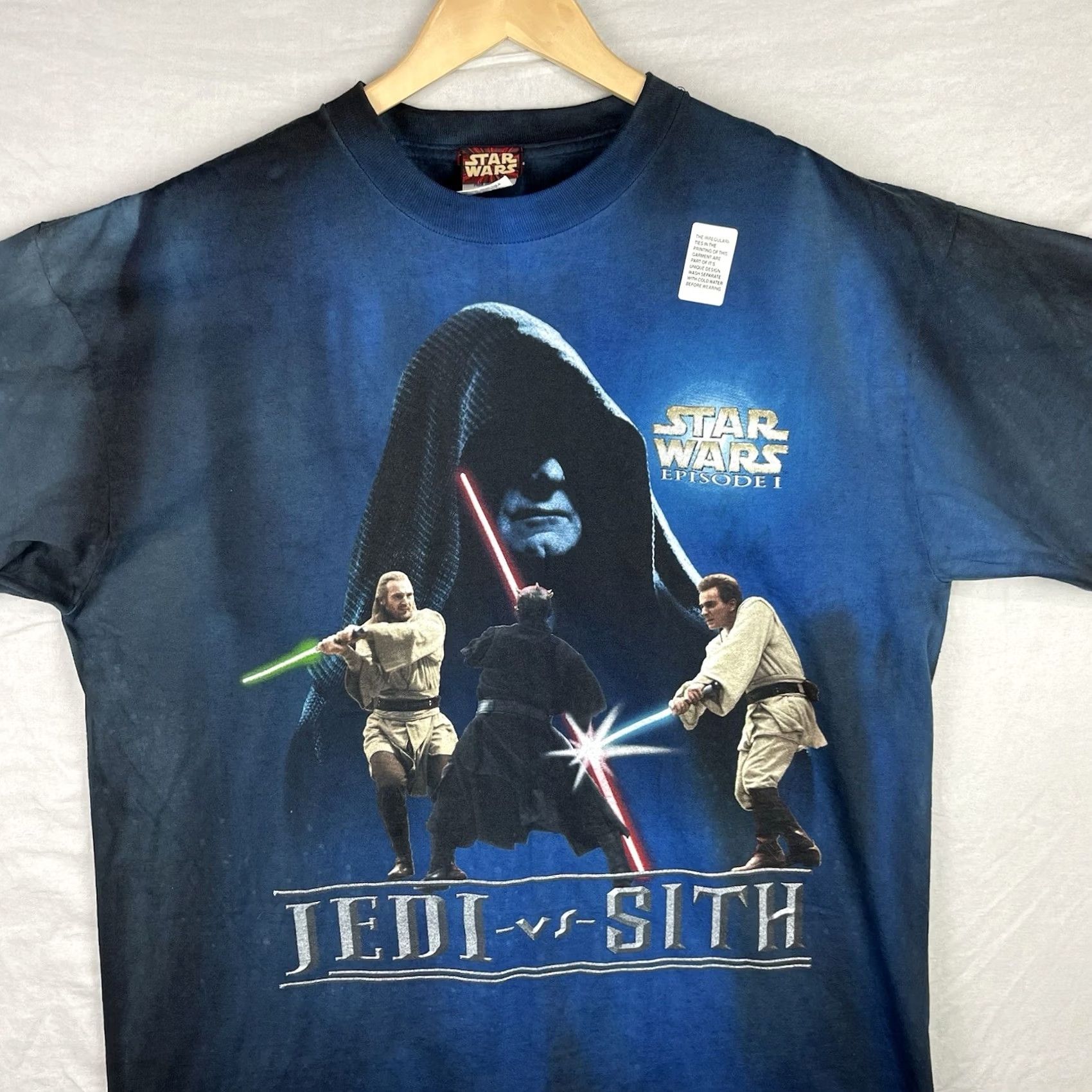 Star Wars VINTAGE Star Wars Shirt Mens XL Jedi vs Sith Tie Dye Episode 1 Tee Size US XL / EU 56 / 4 - 3 Thumbnail