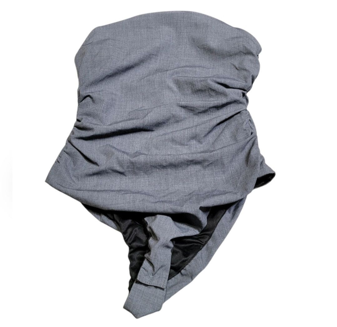 Zara ZARA Women's Grey Draped Side Strapless Bodysuit Size M / US 6-8 / IT 42-44 - 4 Thumbnail