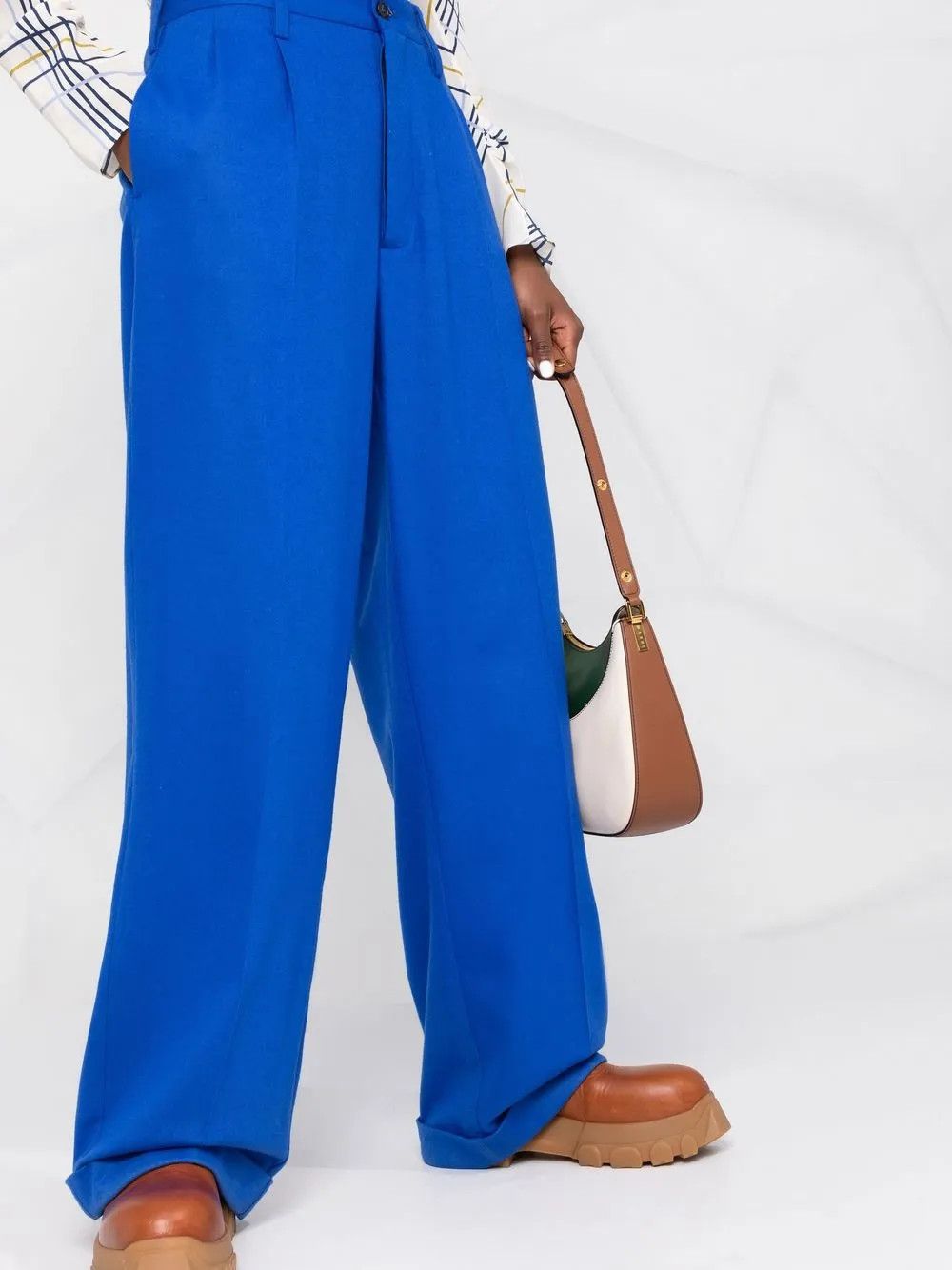 Marni o1y1125 Casual Pant in Bright Blue Size 26" / US 2 / IT 38 - 2 Thumbnail