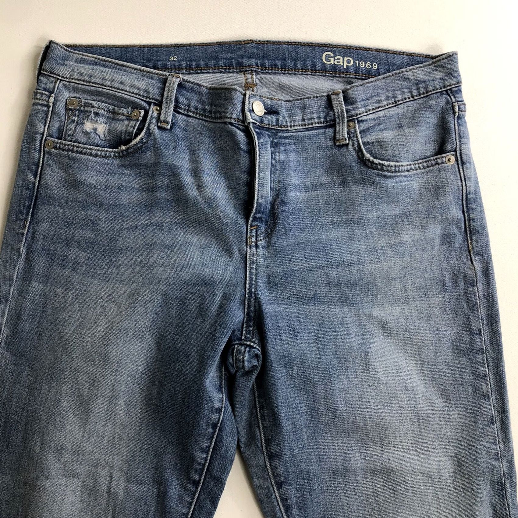 Gap GAP Womens Denim True Skinny Stretch Blue Jeans 32x27 N97 Slim Regular Belt Loops Classic 5-Pocket Jeans Women Blue N97 Size 24" / US 00 / IT 34 - 3 Thumbnail