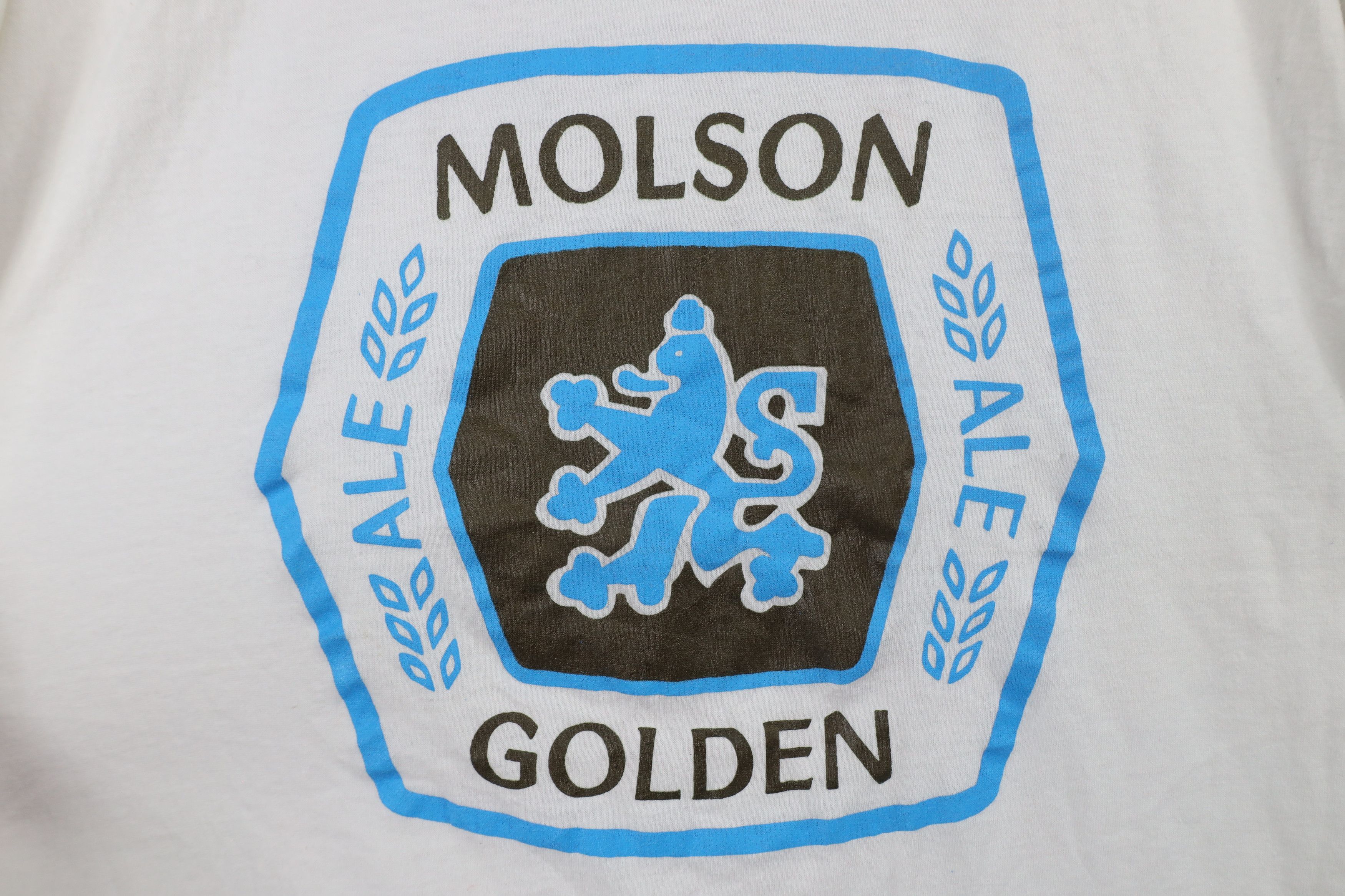 Vintage Vintage 80s Streetwear Molson Golden Ale Beer T-Shirt USA Size US XL / EU 56 / 4 - 4 Thumbnail