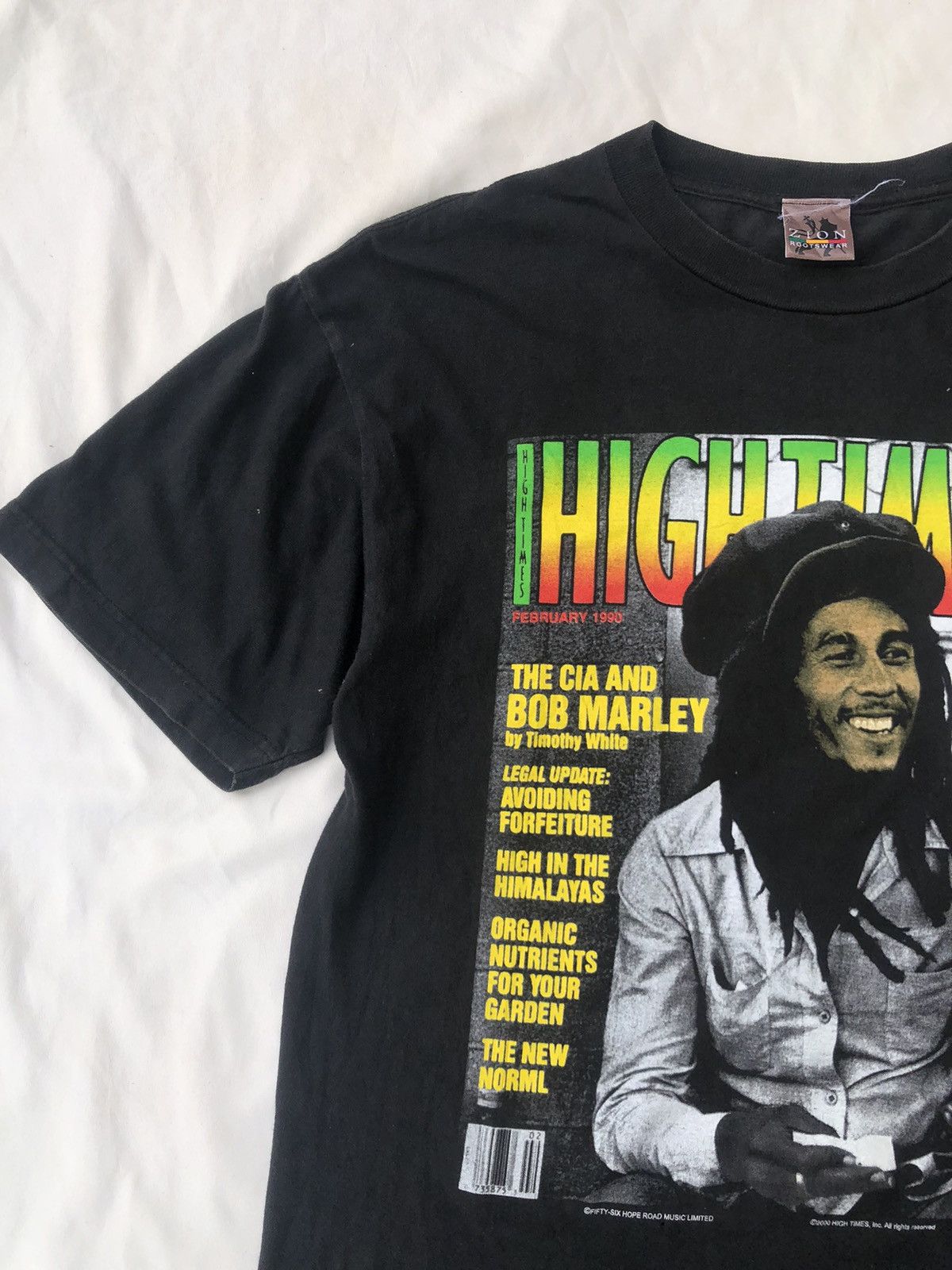 Band Tees × Bob Marley × Japanese Brand 00s Vintage Bob Marley High Times Tee Size US M / EU 48-50 / 2 - 3 Thumbnail