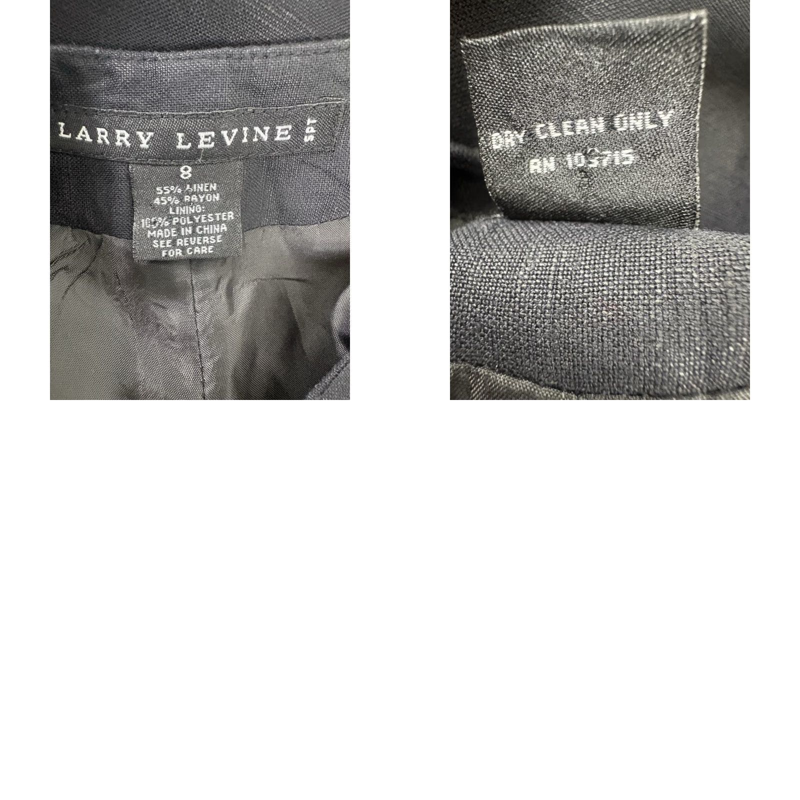 Vintage Larry Levine Black Linen Blend Cropped Dress Pants Womens Size 8 Size 30" / US 8 / IT 44 - 8 Thumbnail