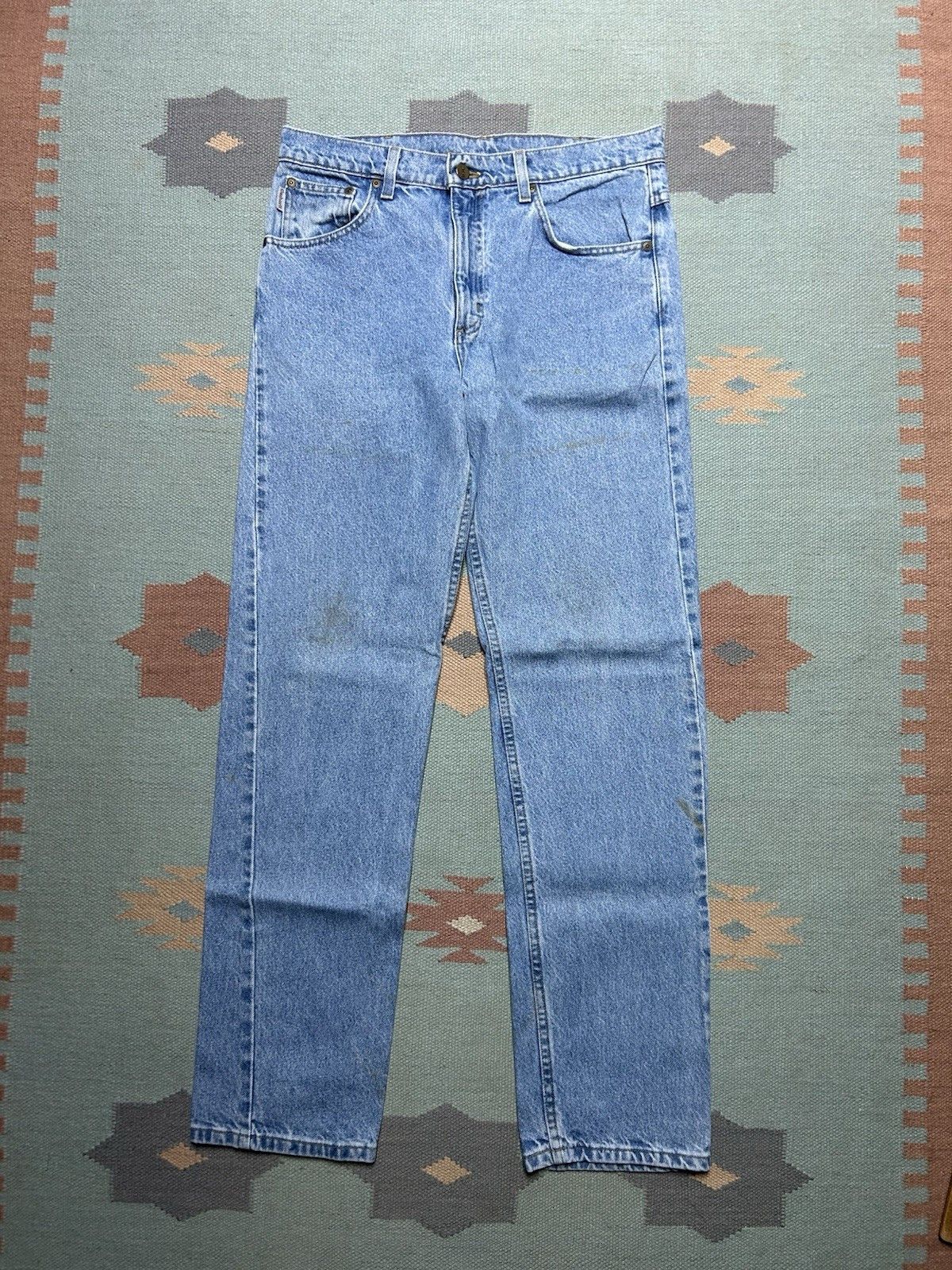 Vintage Vtg Carhartt jeans loose relaxed taper B17 skater work 33x33 Size US 33 - 1 Thumbnail