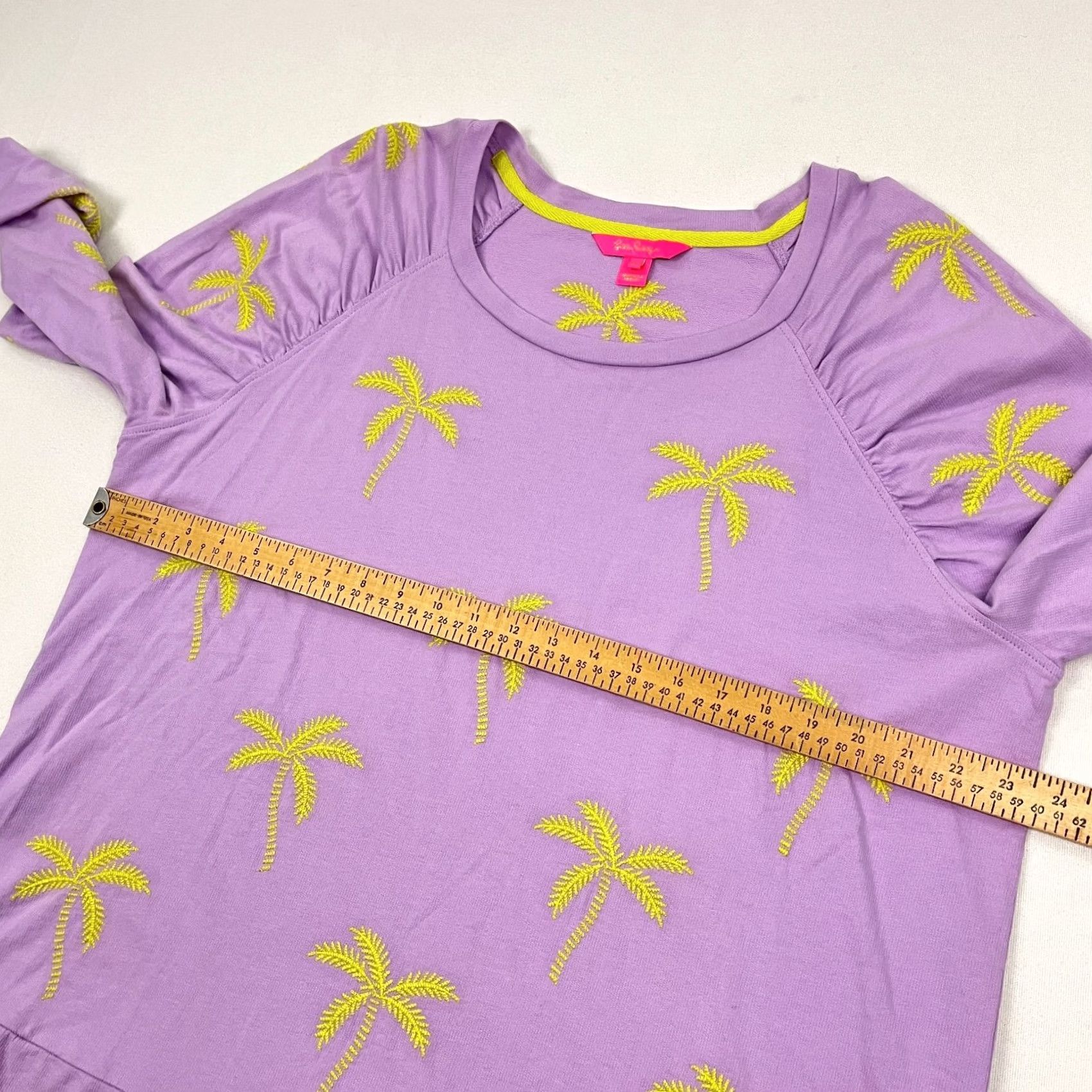 Lilly Pulitzer Lilly Pulitzer Aldean Sweatshirt Womens 2XL Purple Embroidered Palm Trees Shirt Pullover Crew Neck Casual Size XXL / US 16-18 / IT 52-54 - 5 Thumbnail