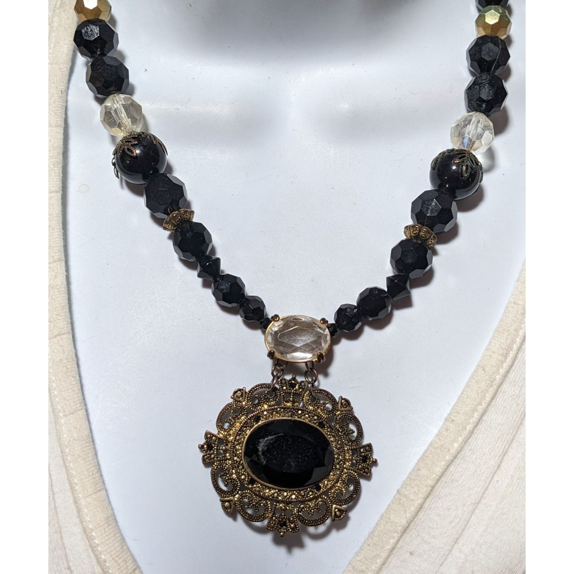 Other Upcycled Vintage Victorian Gemmed Necklace Size ONE SIZE - 8 Thumbnail