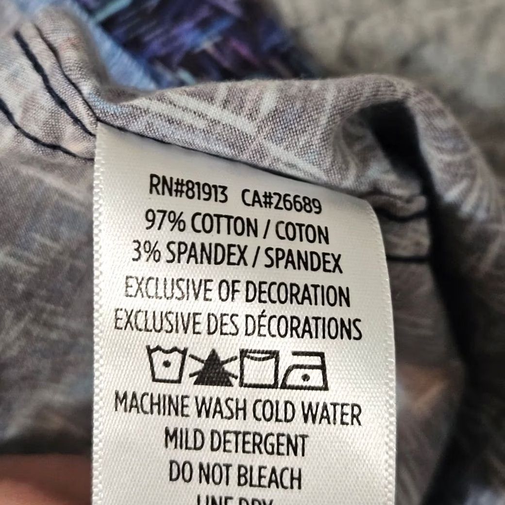 Robert Graham Robert Graham Geometric Short Sleeve Classic Fit Button Down Shirt Men's Large Blue Multicolor Size US 33 - 6 Thumbnail