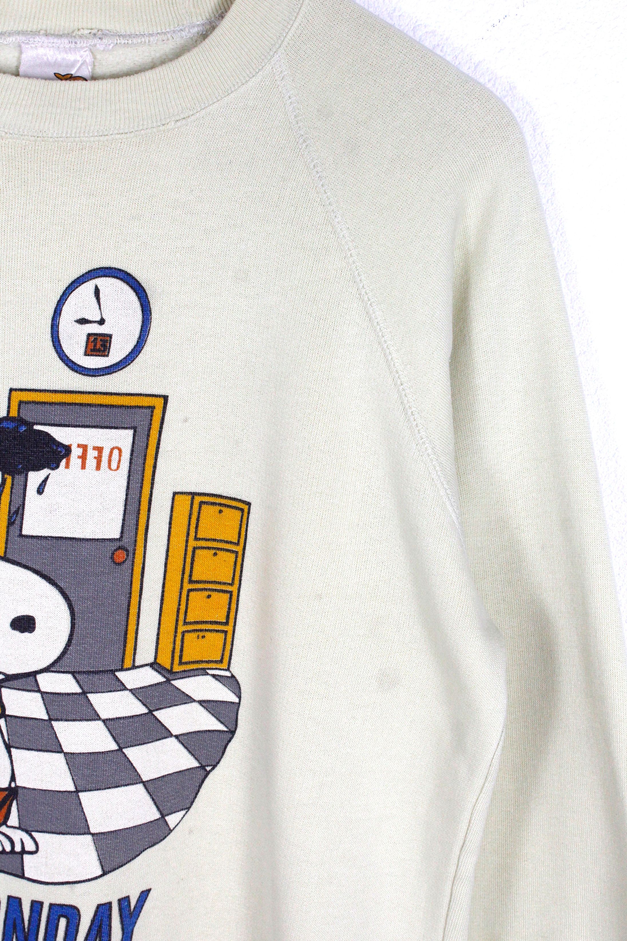 Cartoon Network Vintage Snoopy Peanuts Cartoon Distressed RARE Sweatshirt Size US M / EU 48-50 / 2 - 10 Thumbnail