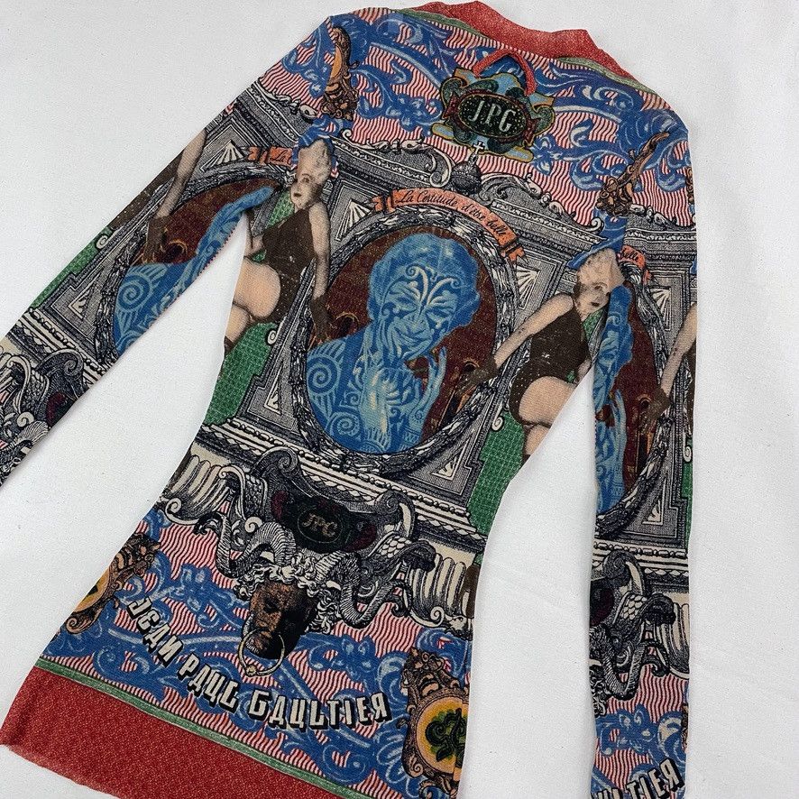 Jean Paul Gaultier SS1995 Jean Paul Gaultier Cabaret Tattoo Mesh Top Vintage Size US M / EU 48-50 / 2 - 4 Thumbnail