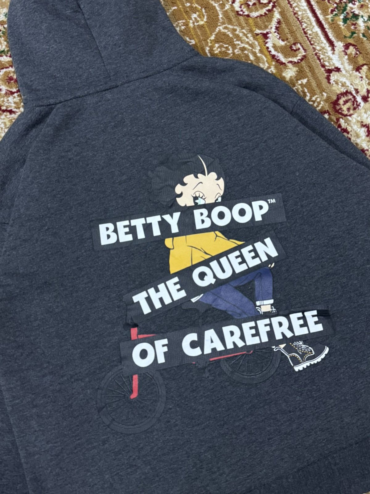 Vintage BETTY BOOP HOODIE (FUR INNER) Size US XXL / EU 58 / 5 - 3 Thumbnail