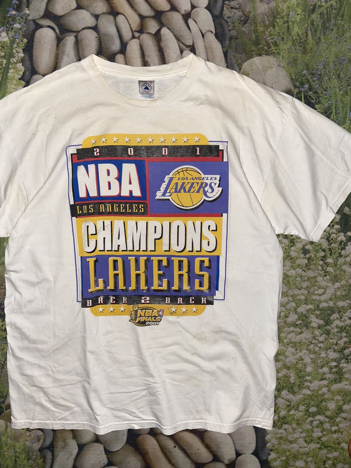 NBA NBA 2001 BACK TO BACK CHAMPIONS LOS ANGELES LAKERS Size US XL / EU 56 / 4 - 2 Thumbnail